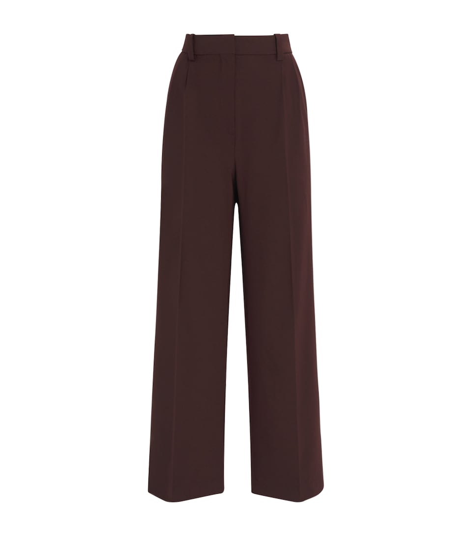Wool-Blend Tailored Trousers