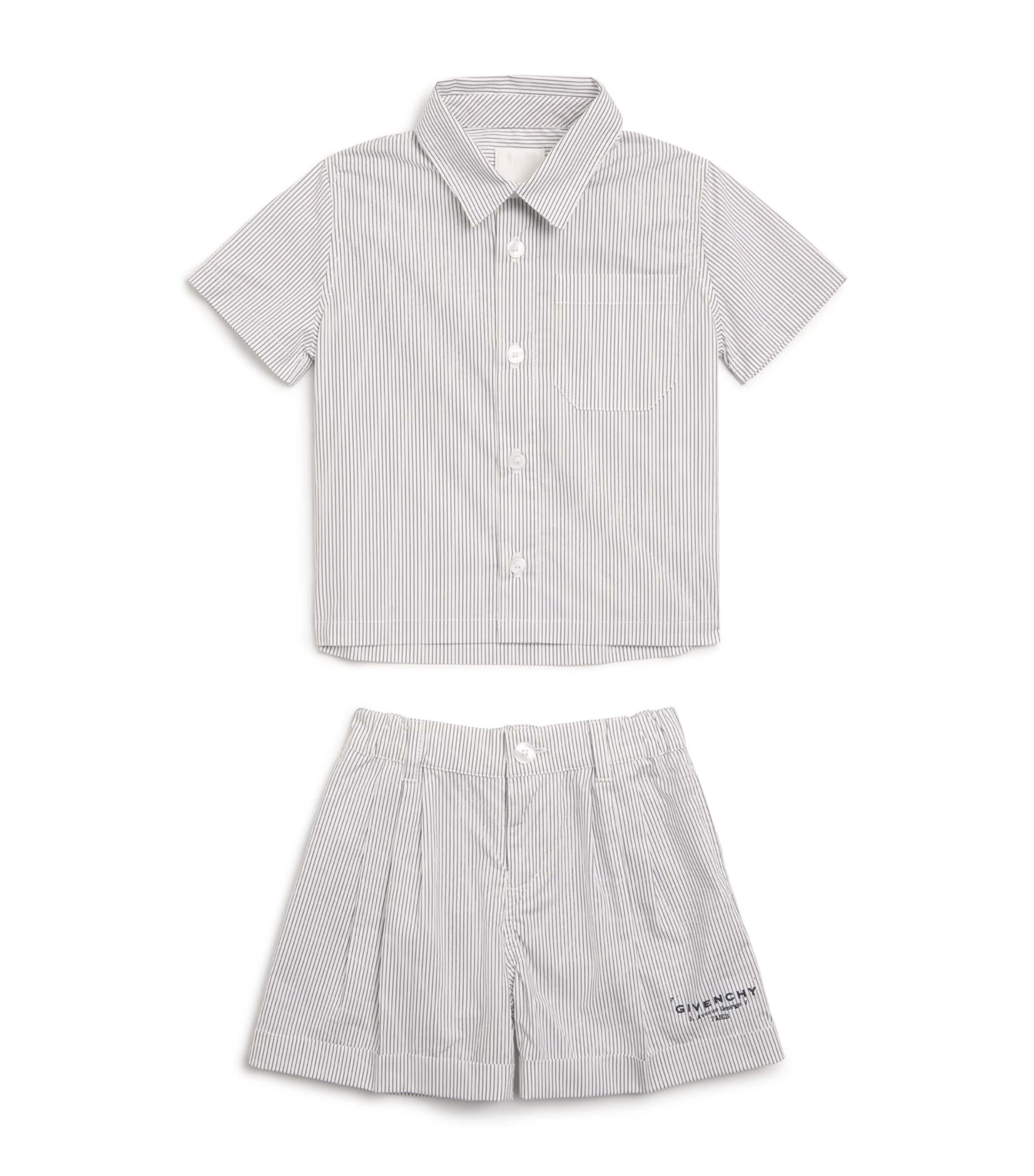 Cotton Stripe Shirt and Shorts Set (6-24 Months)