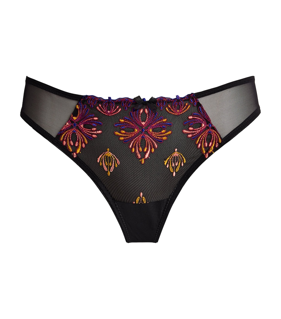 Embroidered Champs Elysees Tanga