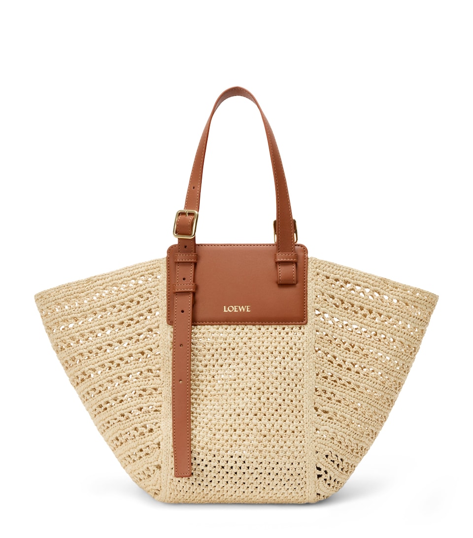 LOEWE x Paula's Ibiza Raffia Hammock Cabas Tote Bag Natural/tan