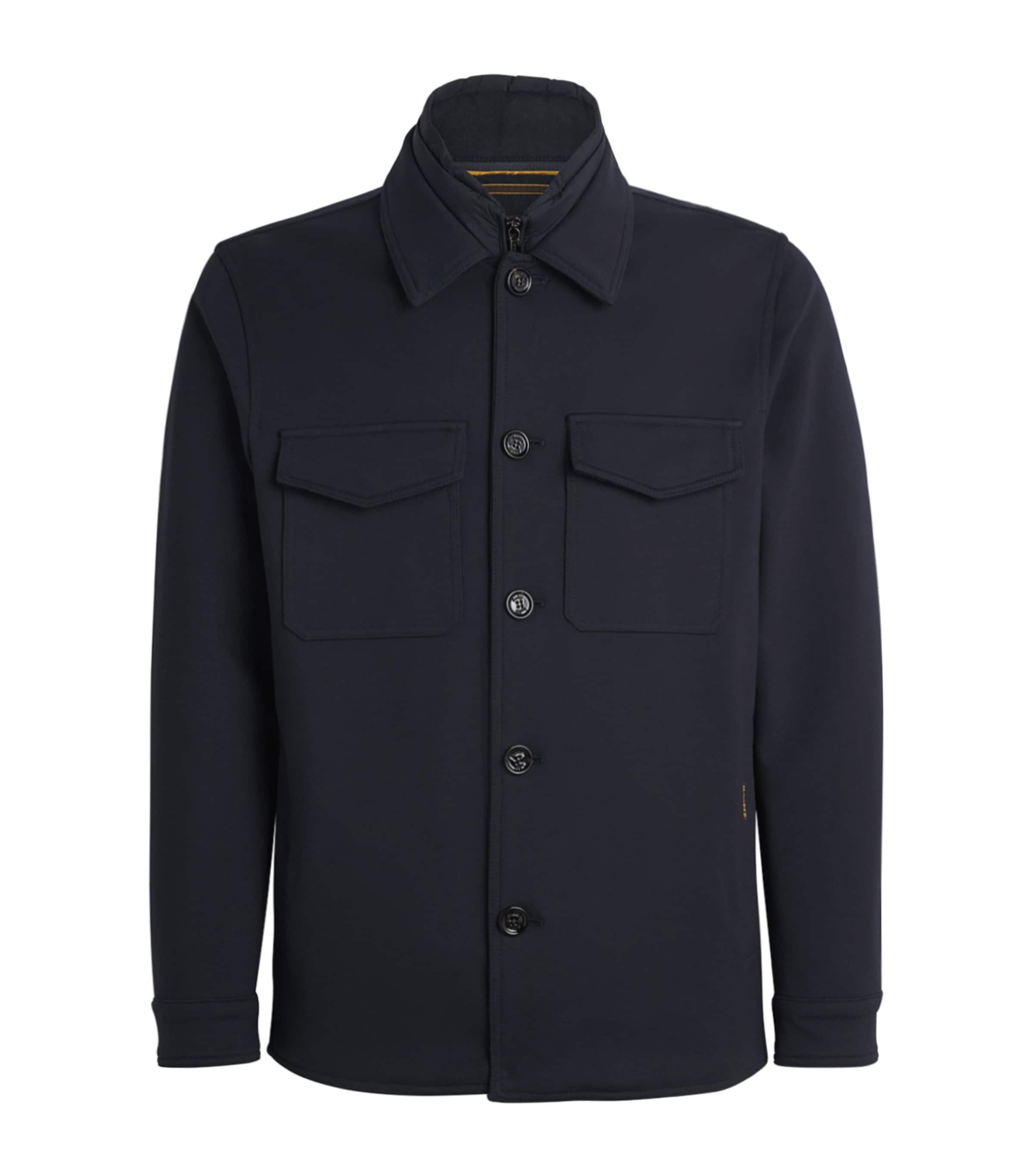 Moorer Mens Technical Overshirt Dark Blu