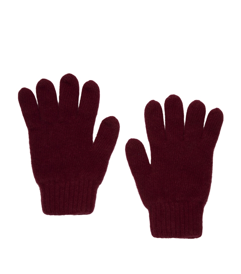 Trotters Wool-Blend Gloves Burgundy