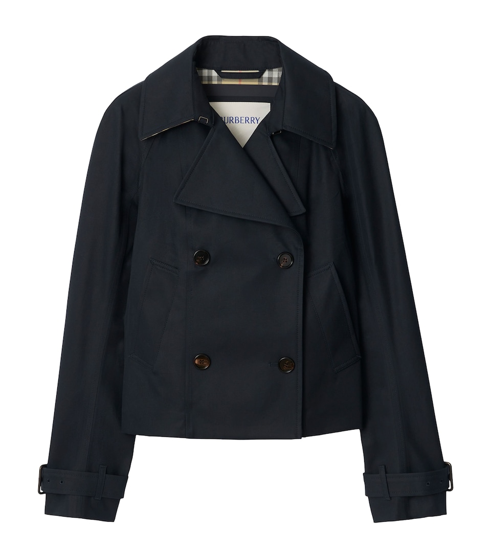 Cotton Cropped Trench Coat