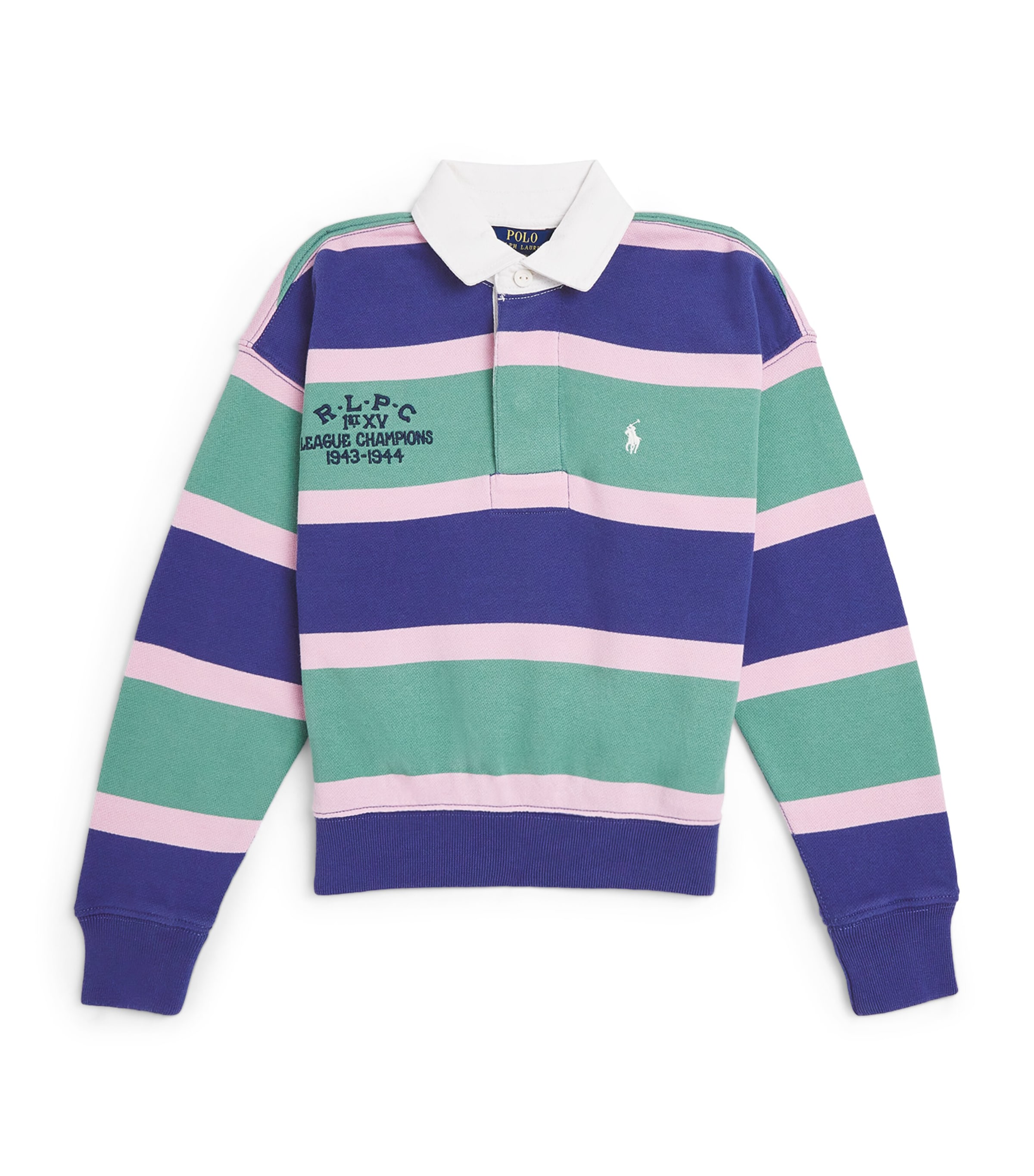 Cotton Striped Polo Sweatshirt (7-14 Years)
