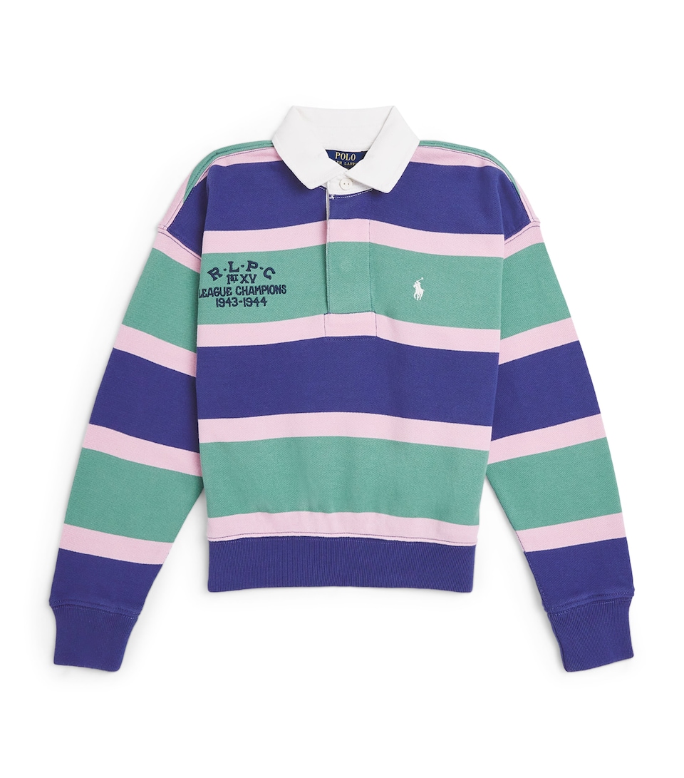 Cotton Striped Polo Sweatshirt (7-14 Years)