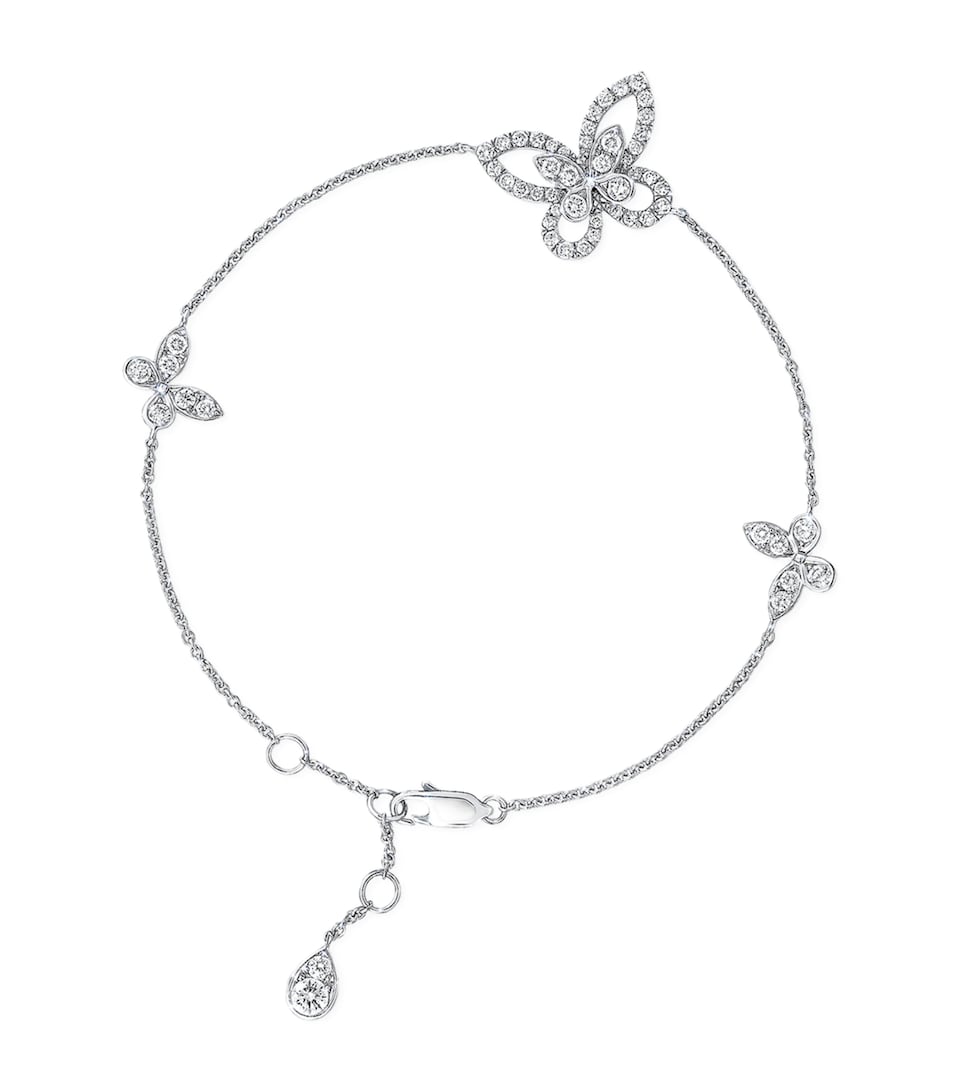 Graff White Gold and Diamond Butterfly Bracelet White Gold