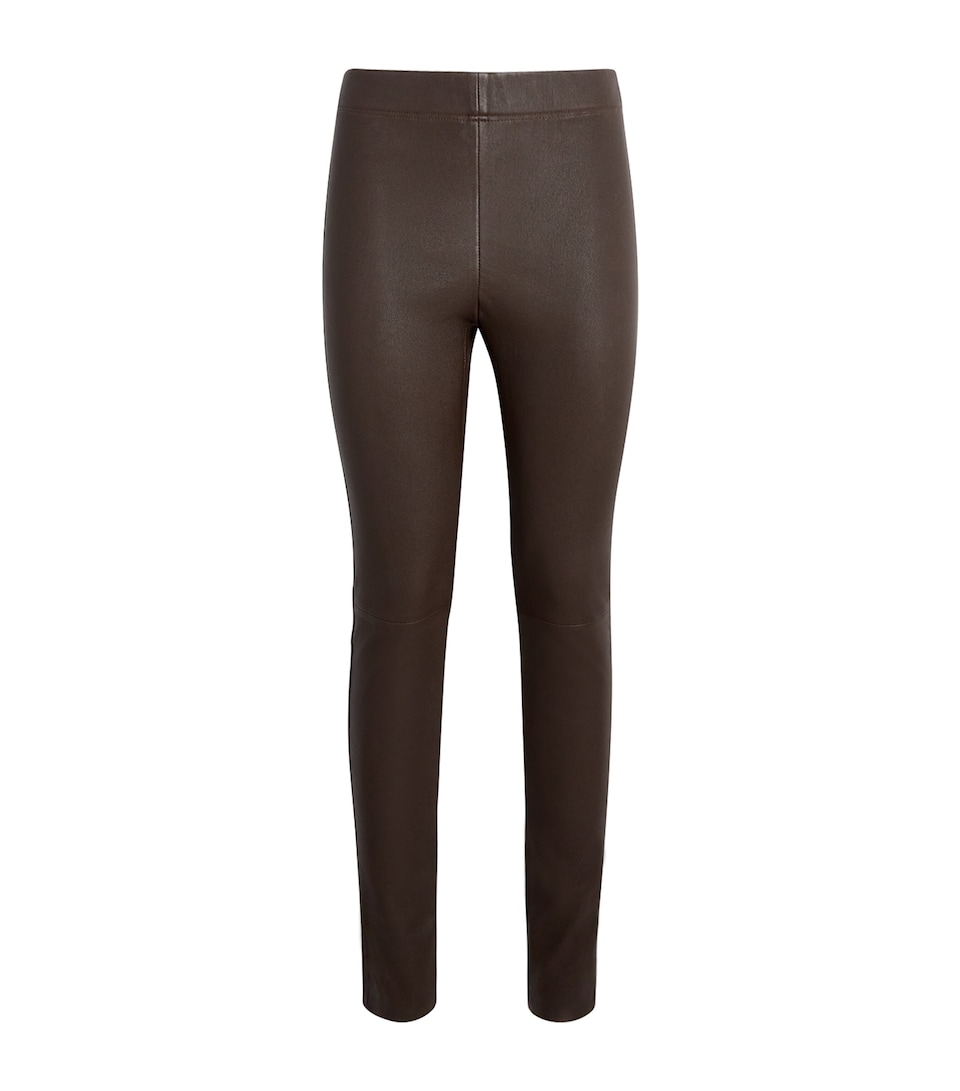 Joseph Womens Stretch-Leather Leggings Patina