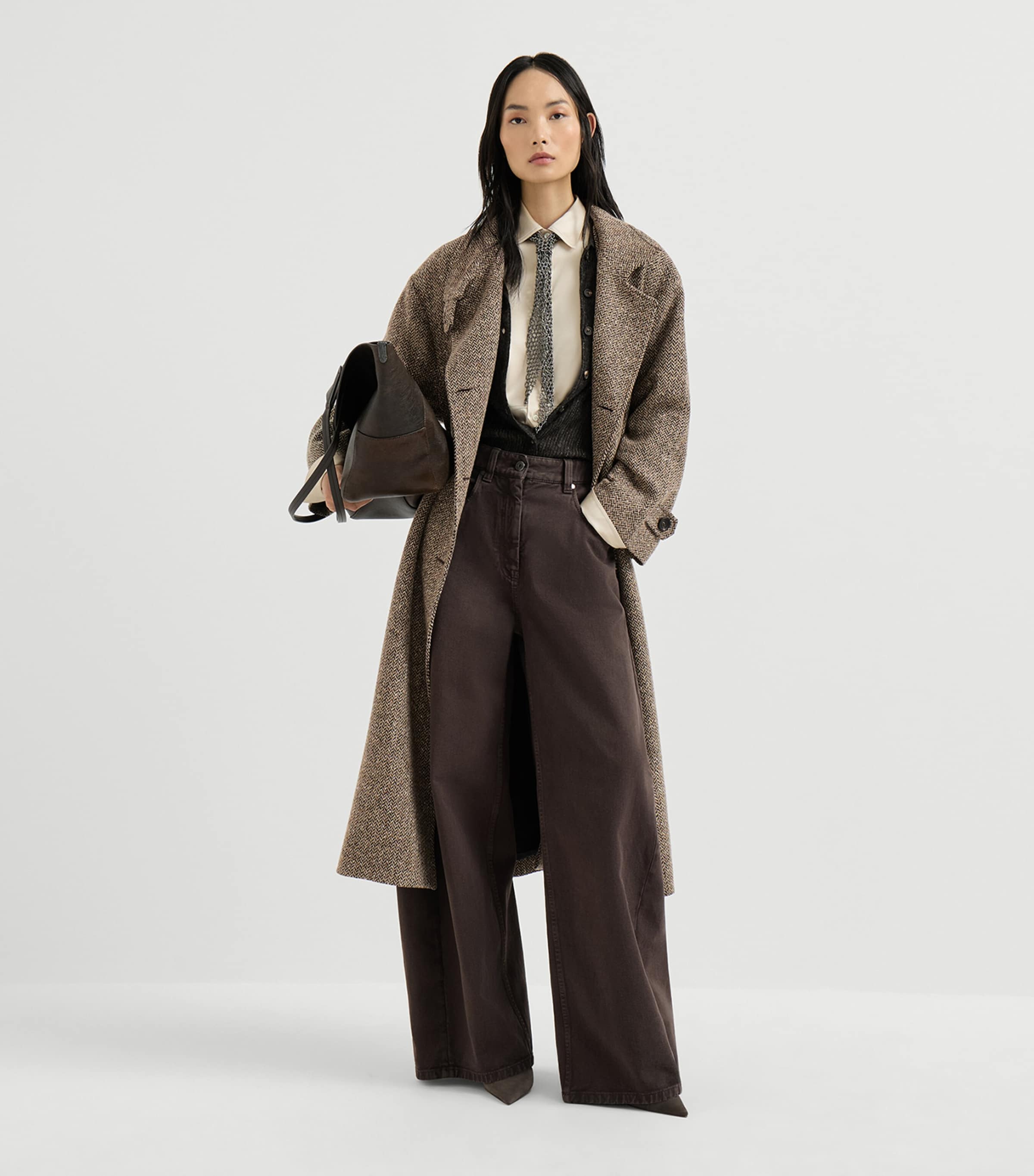 Brunello Cucinelli Womens Silk-Wool Cardigan