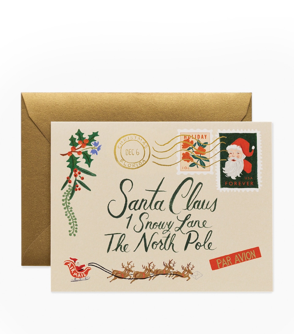 Rifle Paper Co. Santa Letter Christmas Card