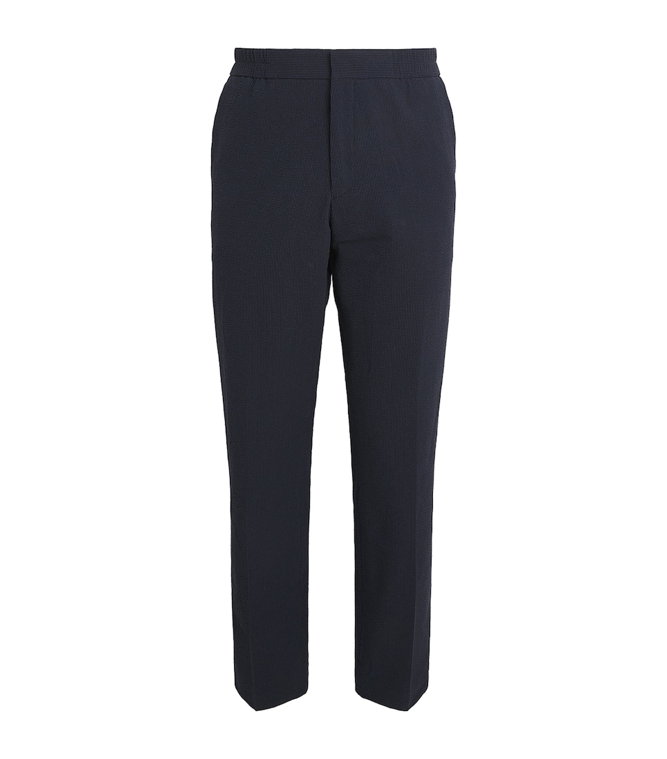 Paul Smith Mens Cotton-Blend Seersucker Trousers