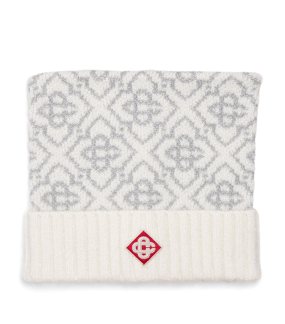 Mohair-Blend Ski Monogram Beanie