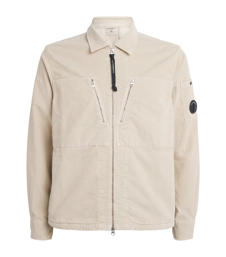 C.P. Company Mens Corduroy Lens Zip-Up Overshirt