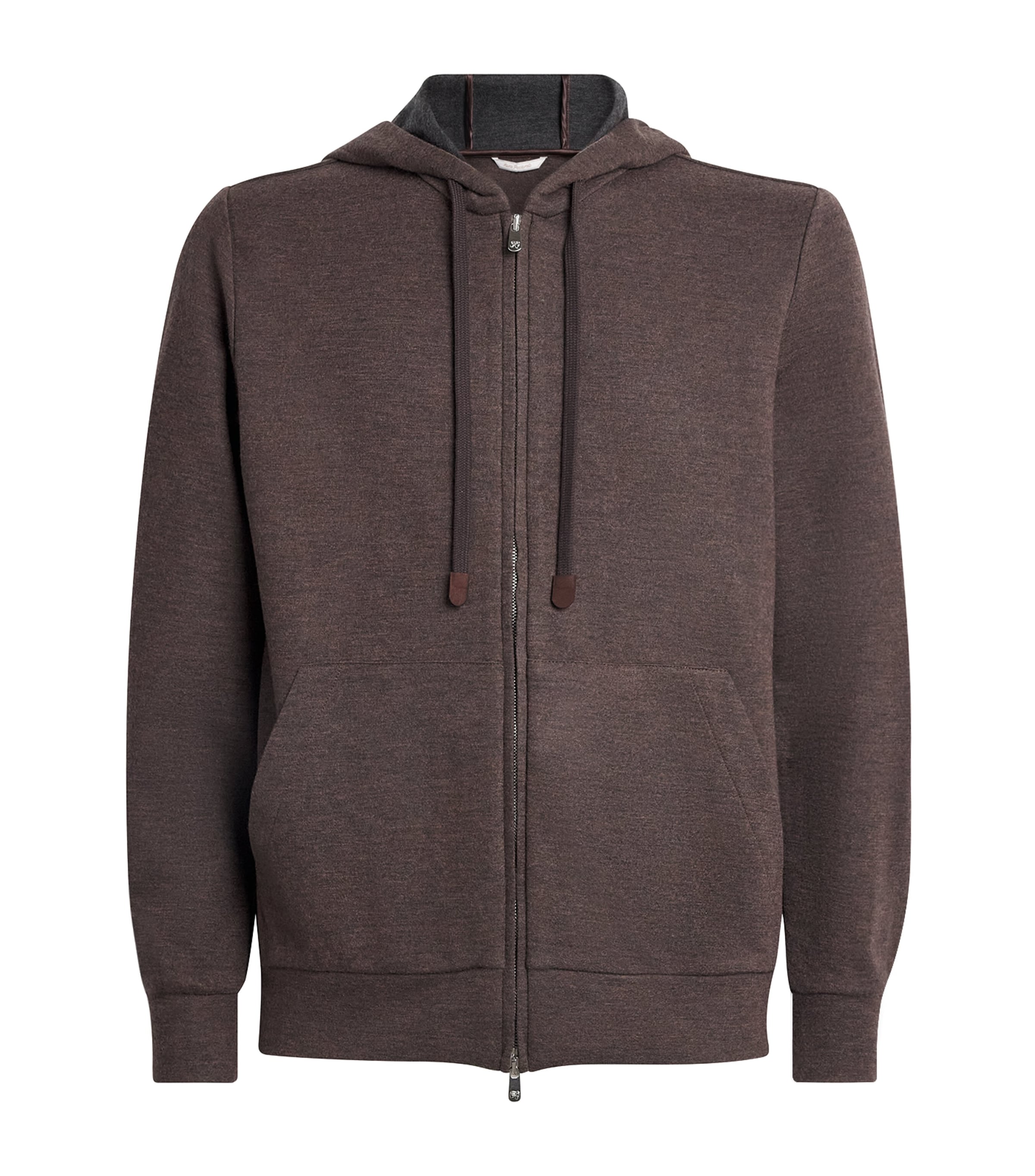 Marco Pescarolo Womens Cashmere-Blend Zip-Up Hoodie Brown
