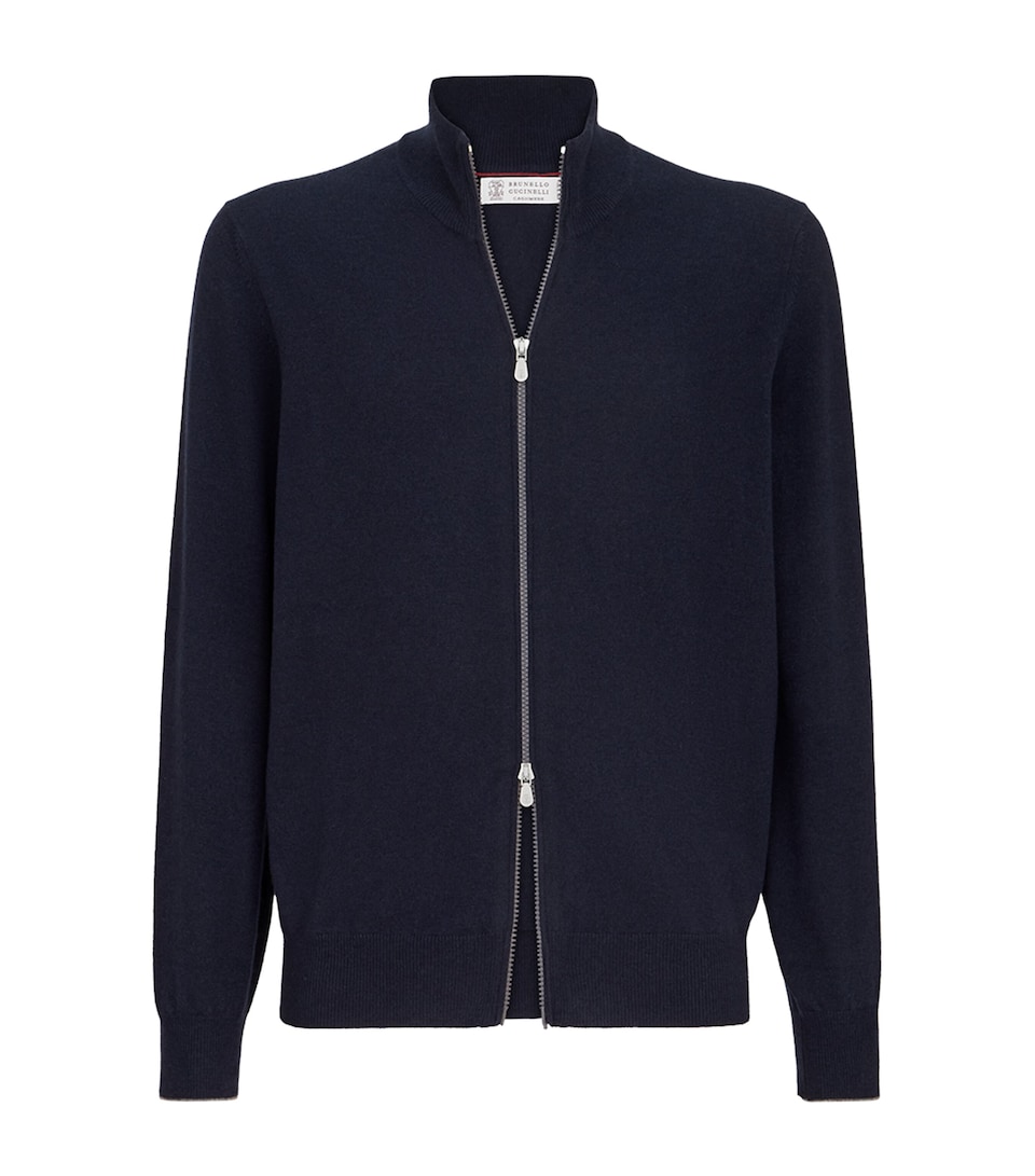 Brunello Cucinelli Mens Cashmere Zip-Up Cardigan
