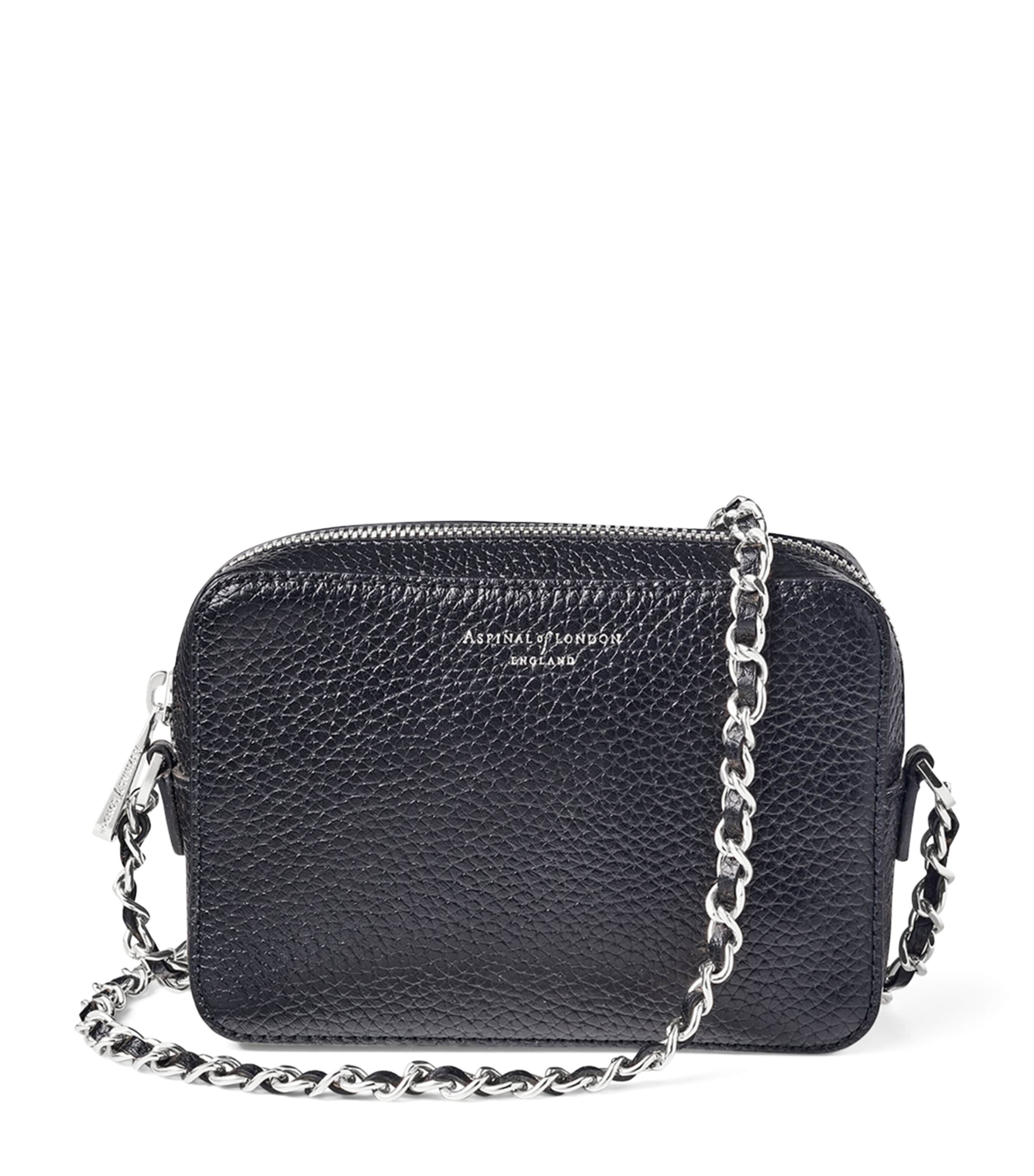 Aspinal Of London Leather Milly Cross-Body Bag Black