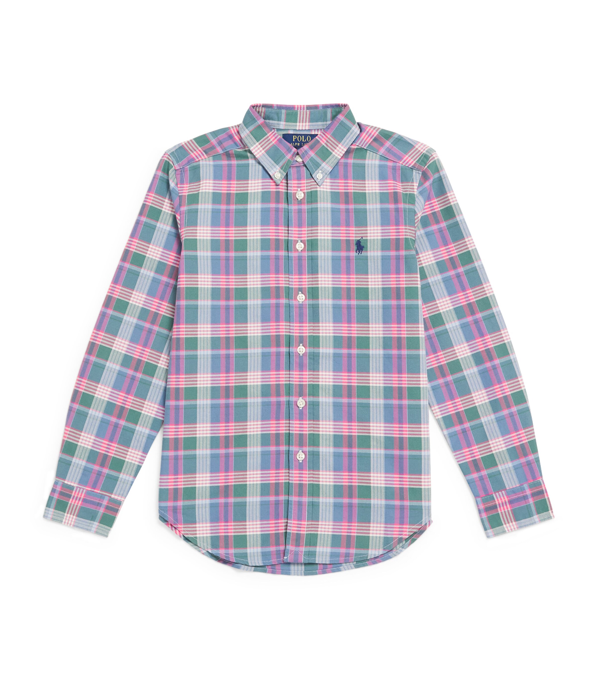 Cotton Check Long-Sleeve Shirt (6-14 Years)