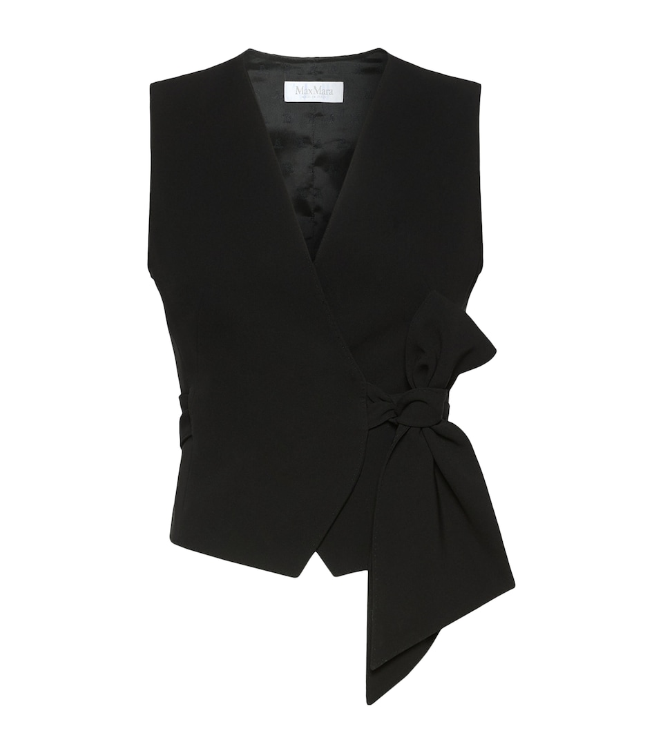 Max Mara Womens Belted Waistcoat Black