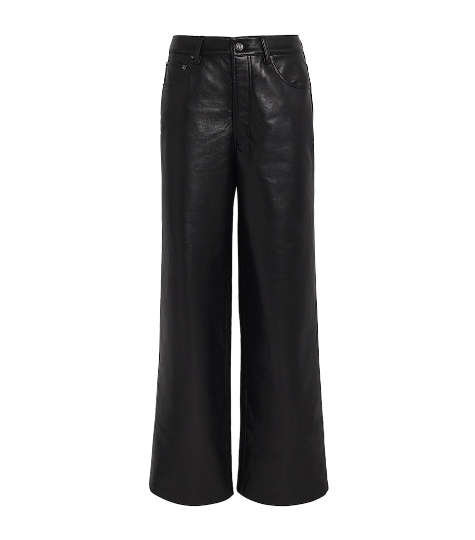 Leather Manon Wide-Leg Trousers