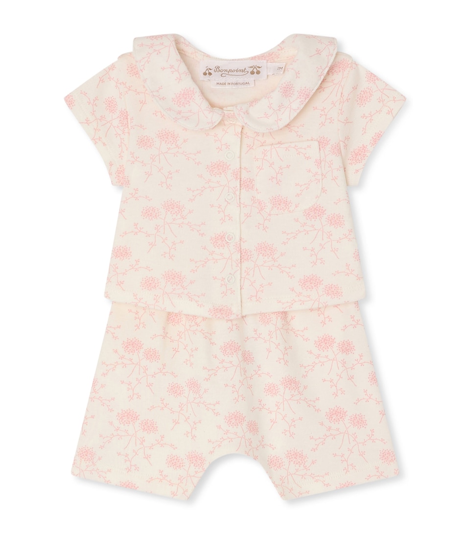 Cotton Floral Top and Trousers Set (1-18 Months)