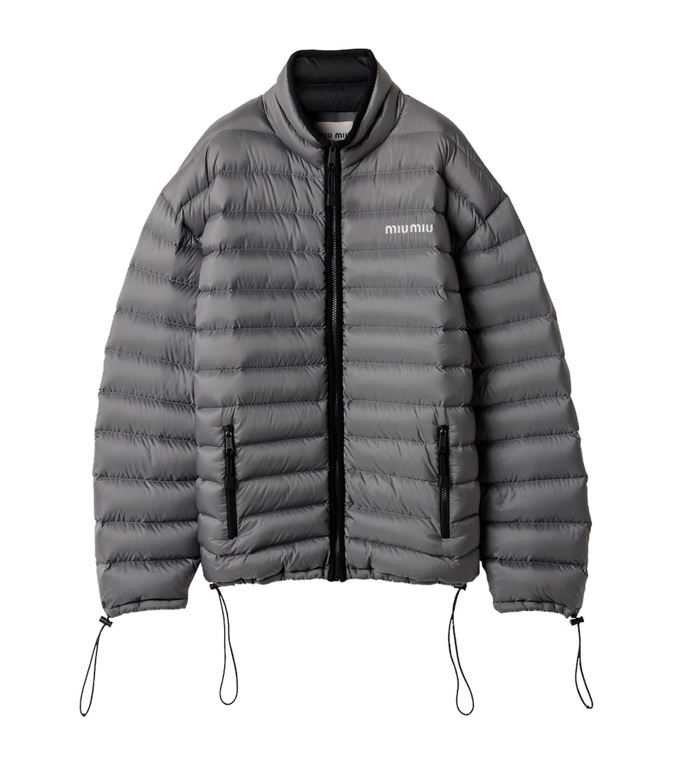 Technical Pongé Goose Down Puffer Jacket
