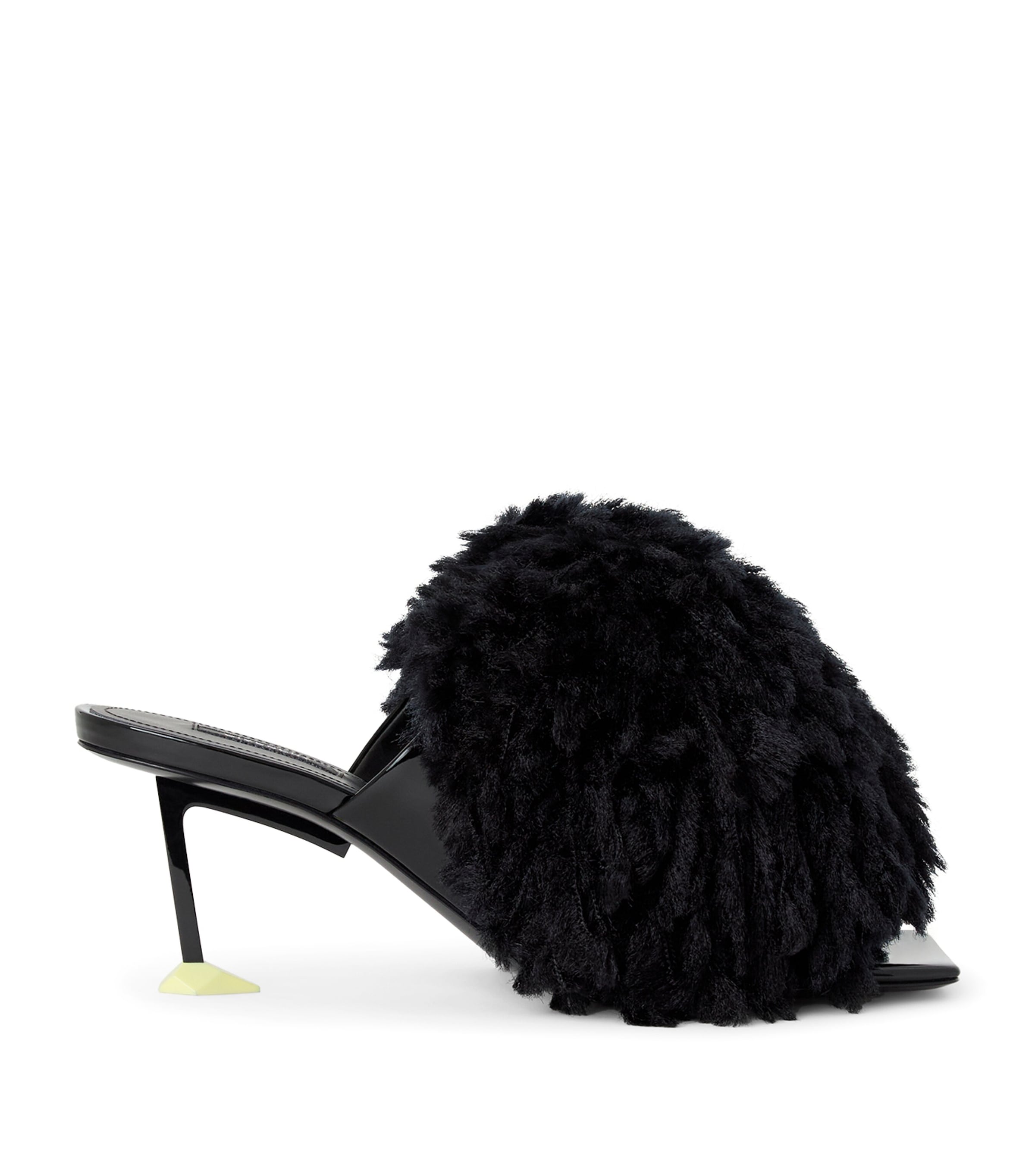 Givenchy Leather Pompom Heeled Mules 65