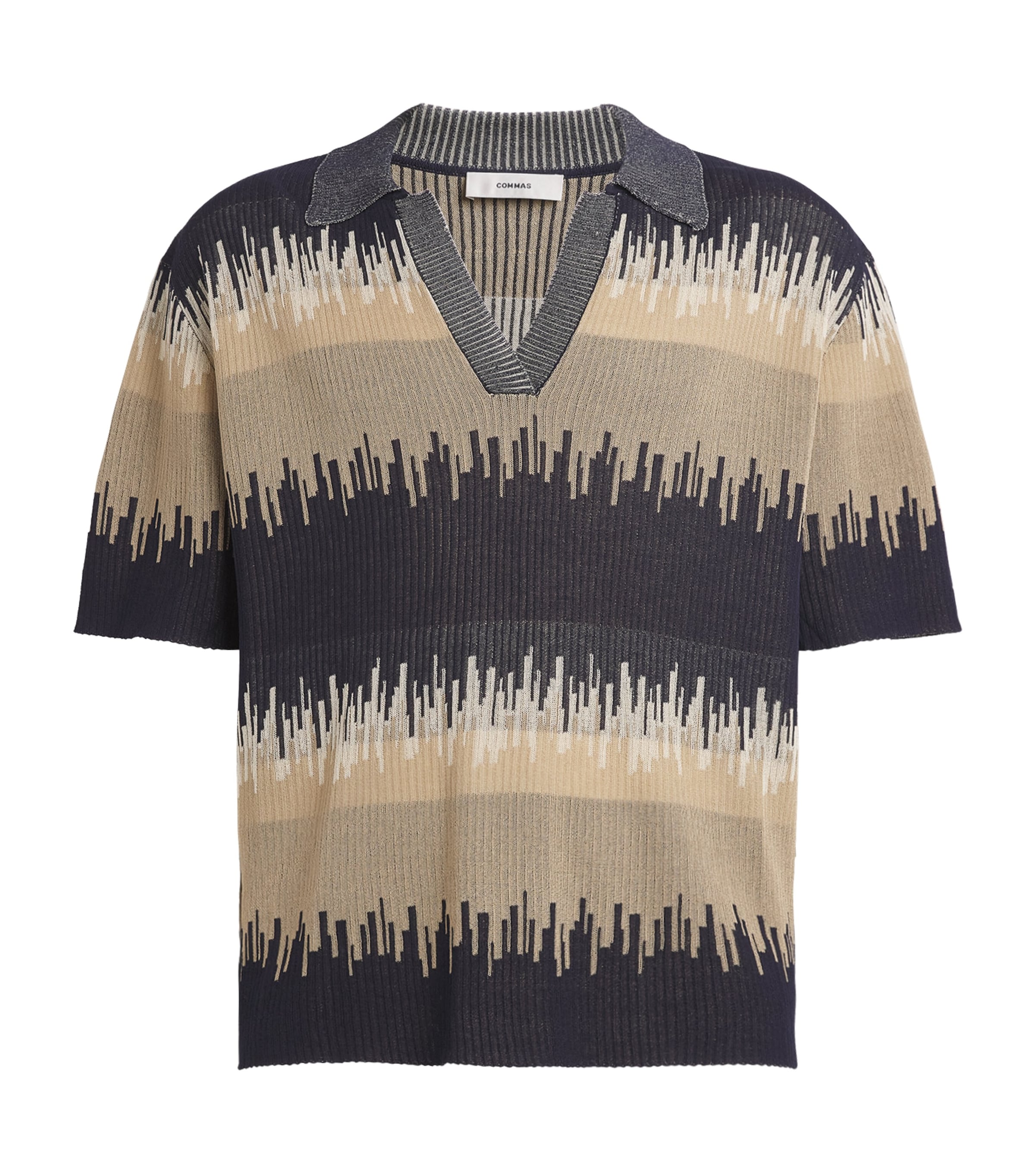 Jacquard Wave Polo Shirt