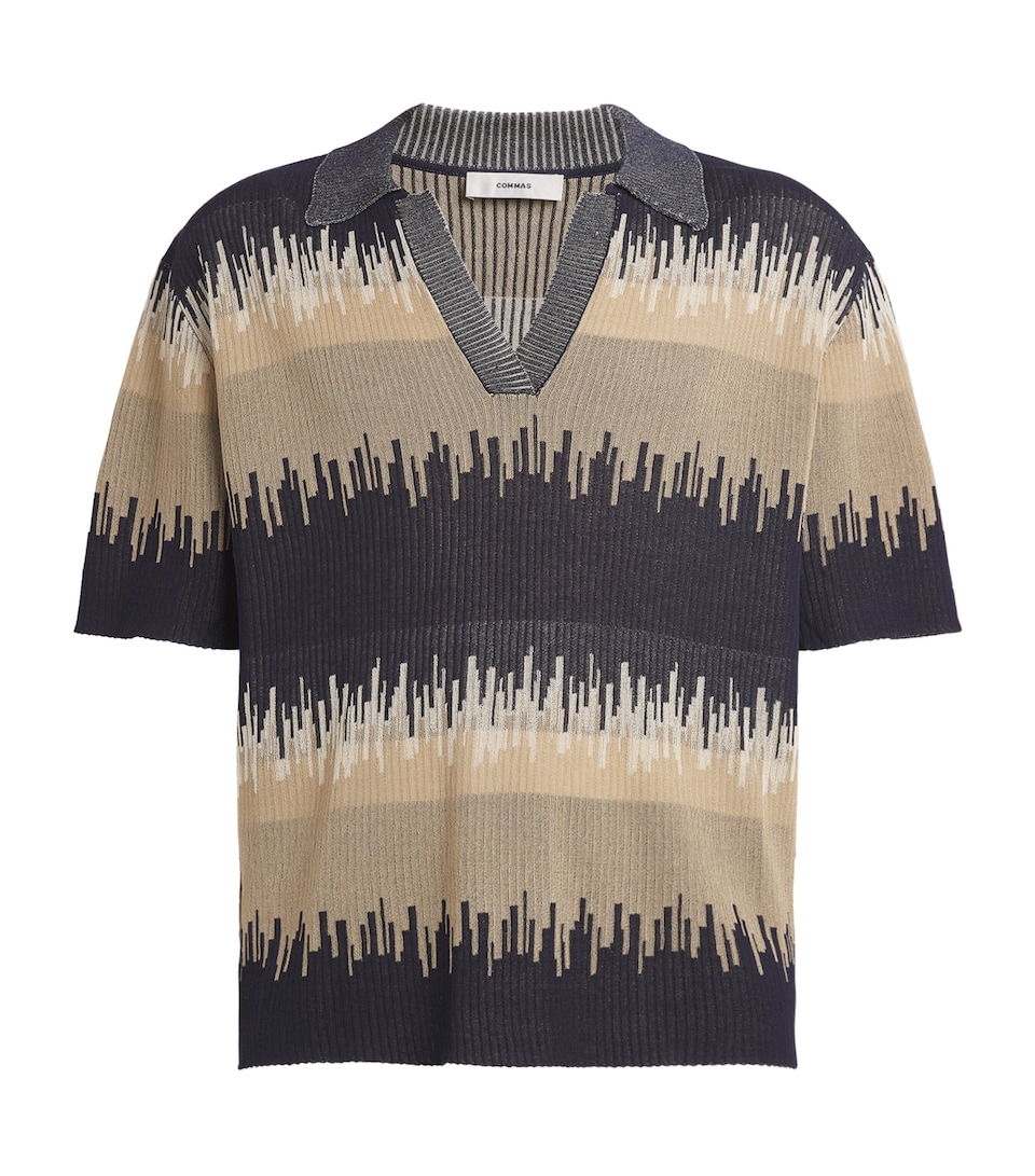 Jacquard Wave Polo Shirt