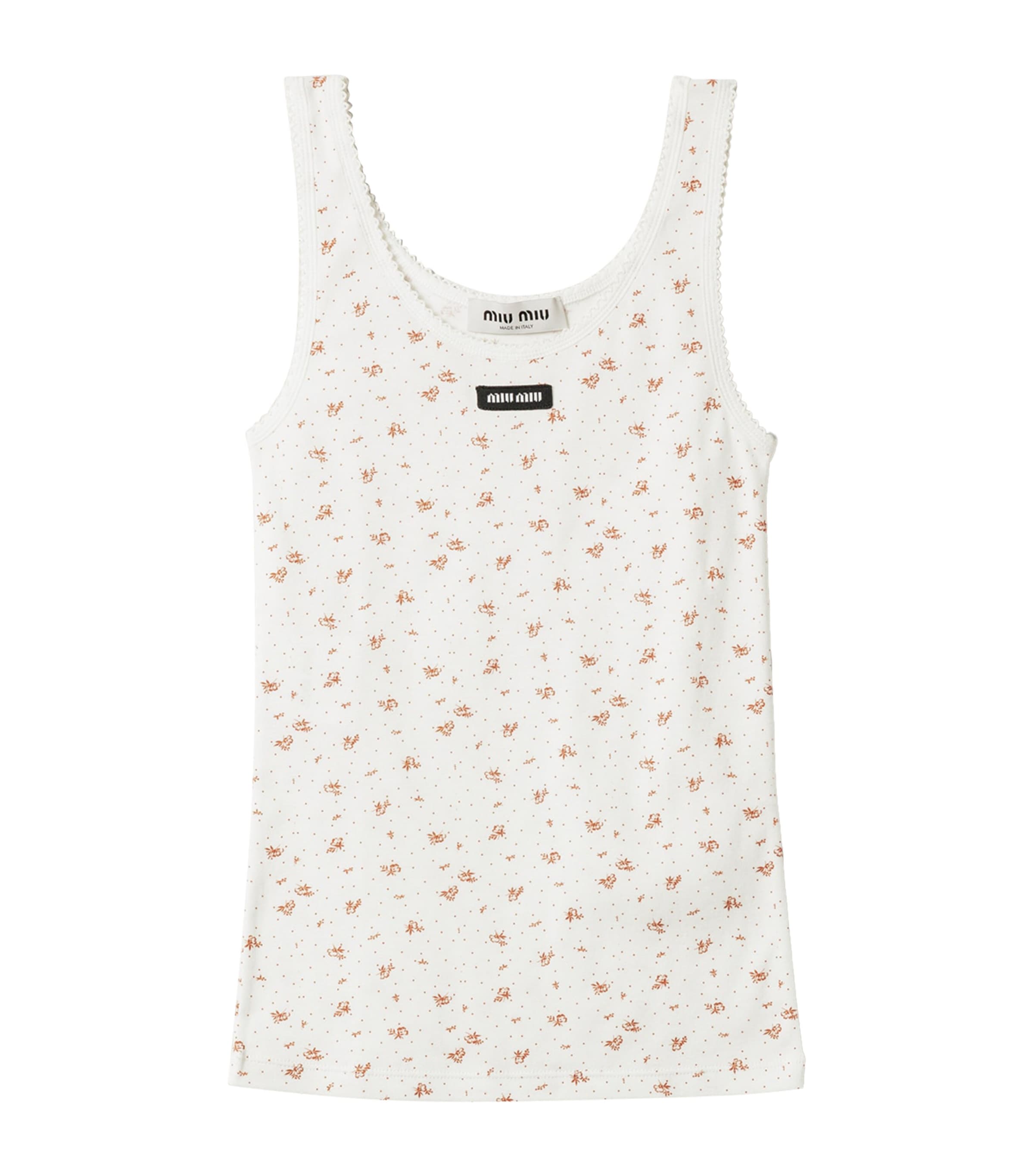 Cotton Jersey Ribbed Tank Top