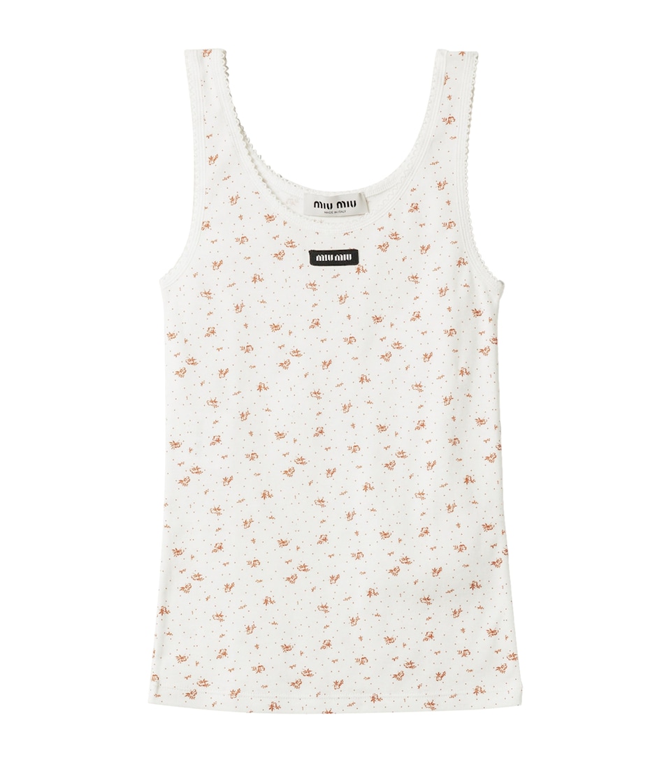 Cotton Jersey Ribbed Tank Top