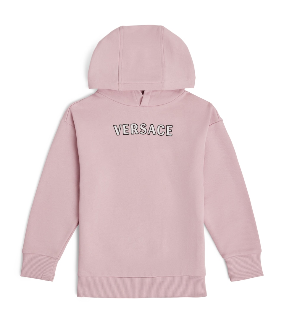 Versace Kids Cotton Embroidered Logo Hoodie (4-14 Years)