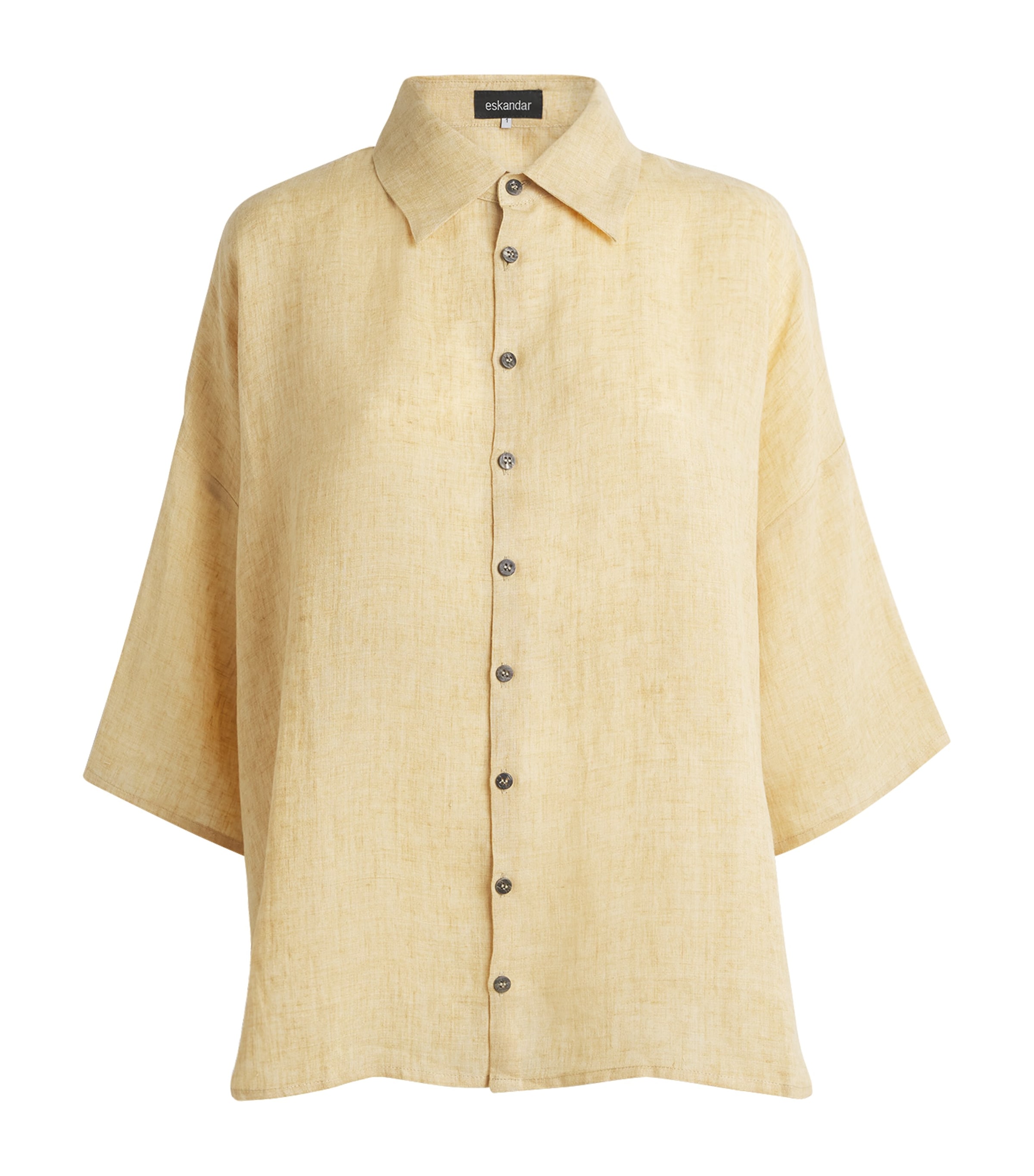 Eskandar Womens Linen Relaxed Shirt Haylight
