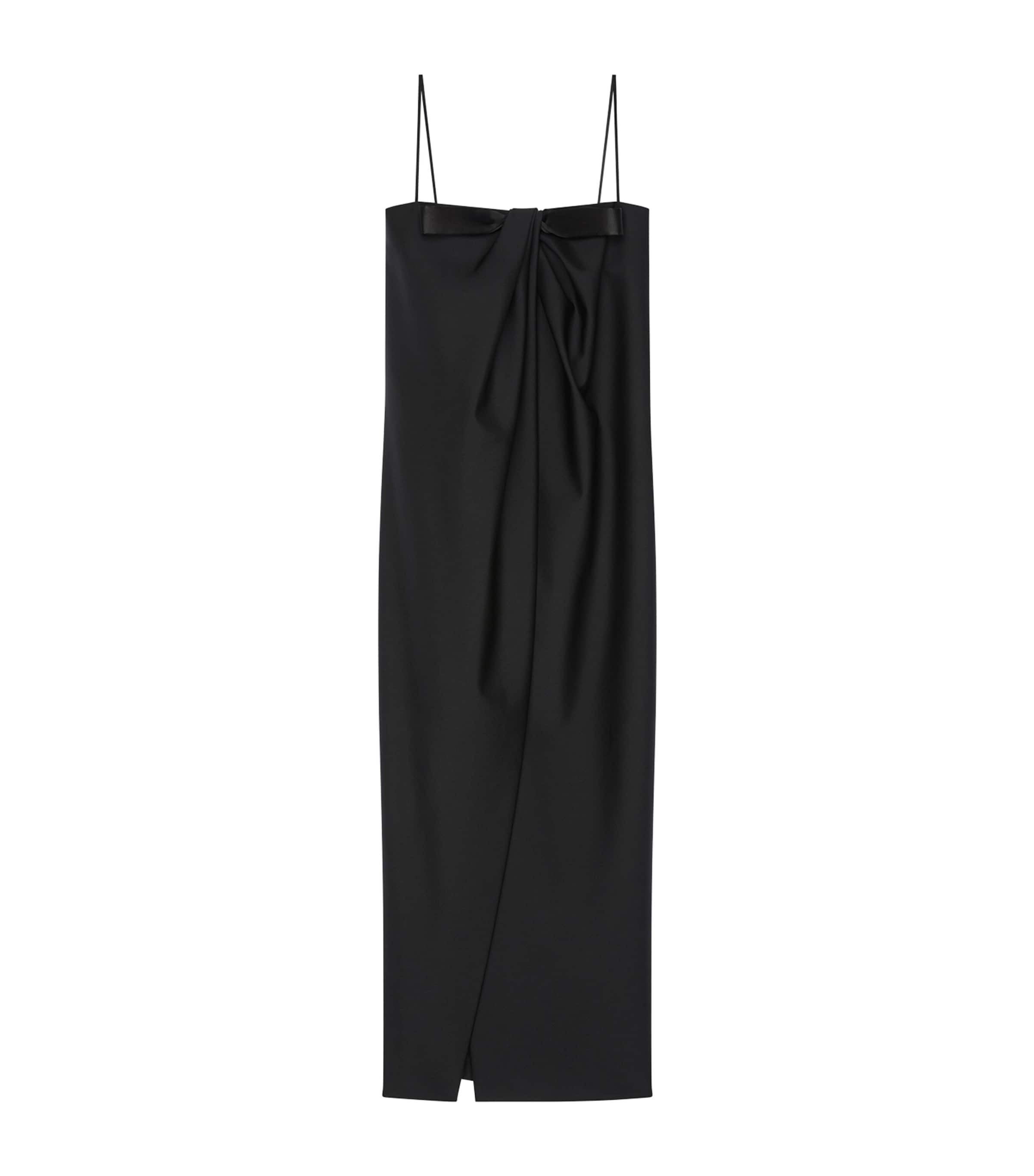 Givenchy Womens Wool-Mohair Sliced Maxi Dress