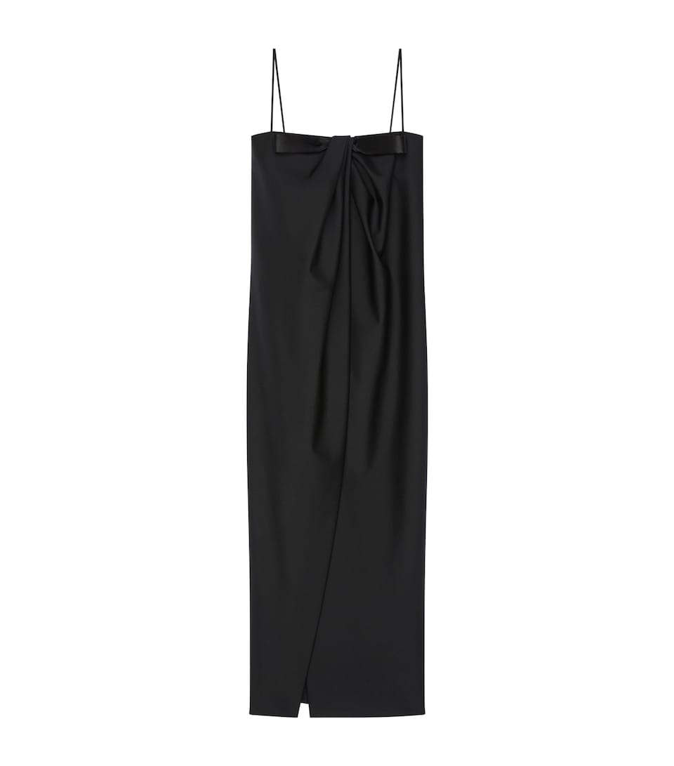 Givenchy Womens Wool-Mohair Sliced Maxi Dress