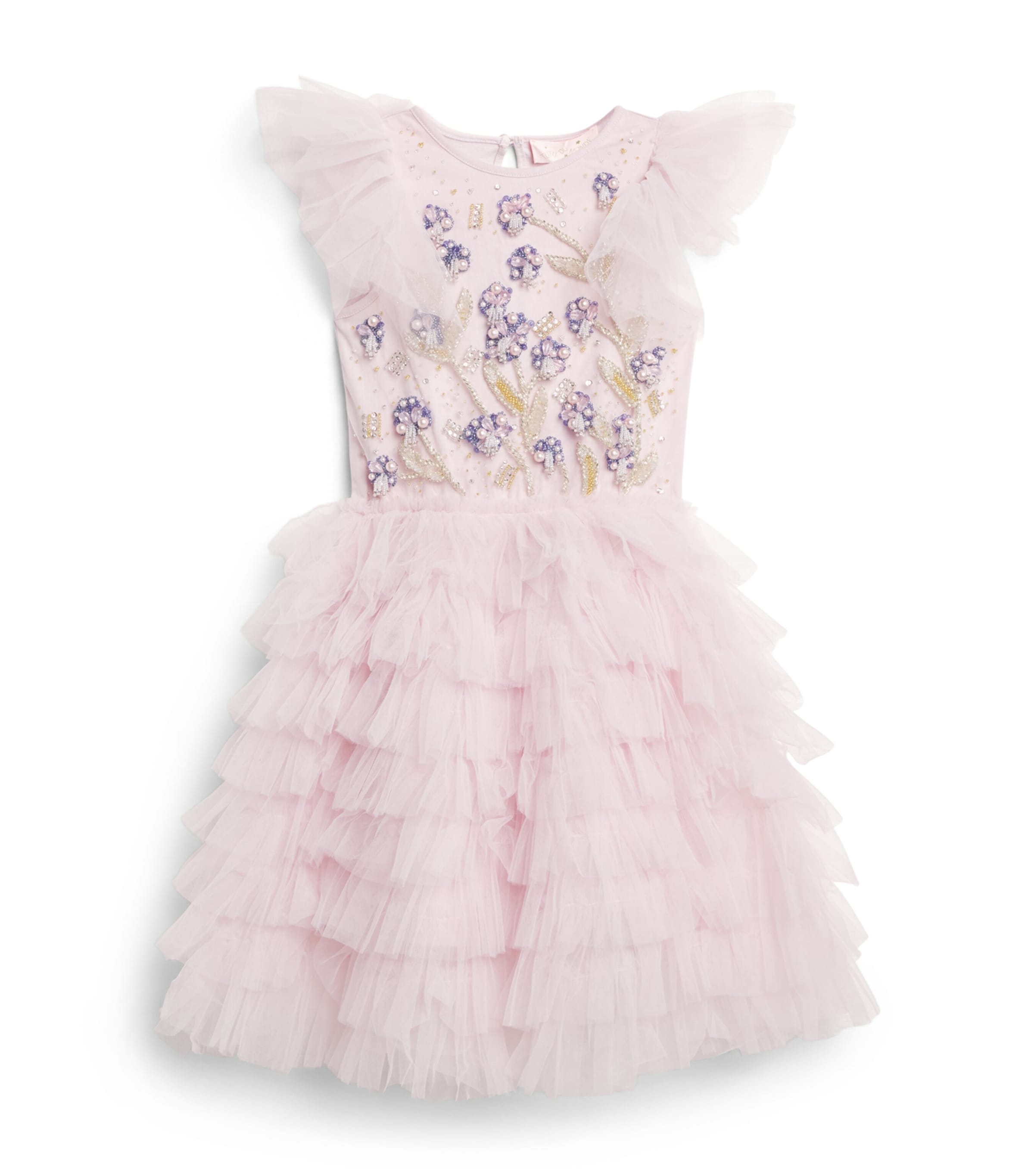 Tulle Embellished Lavender Love Dress (4-5 Years)