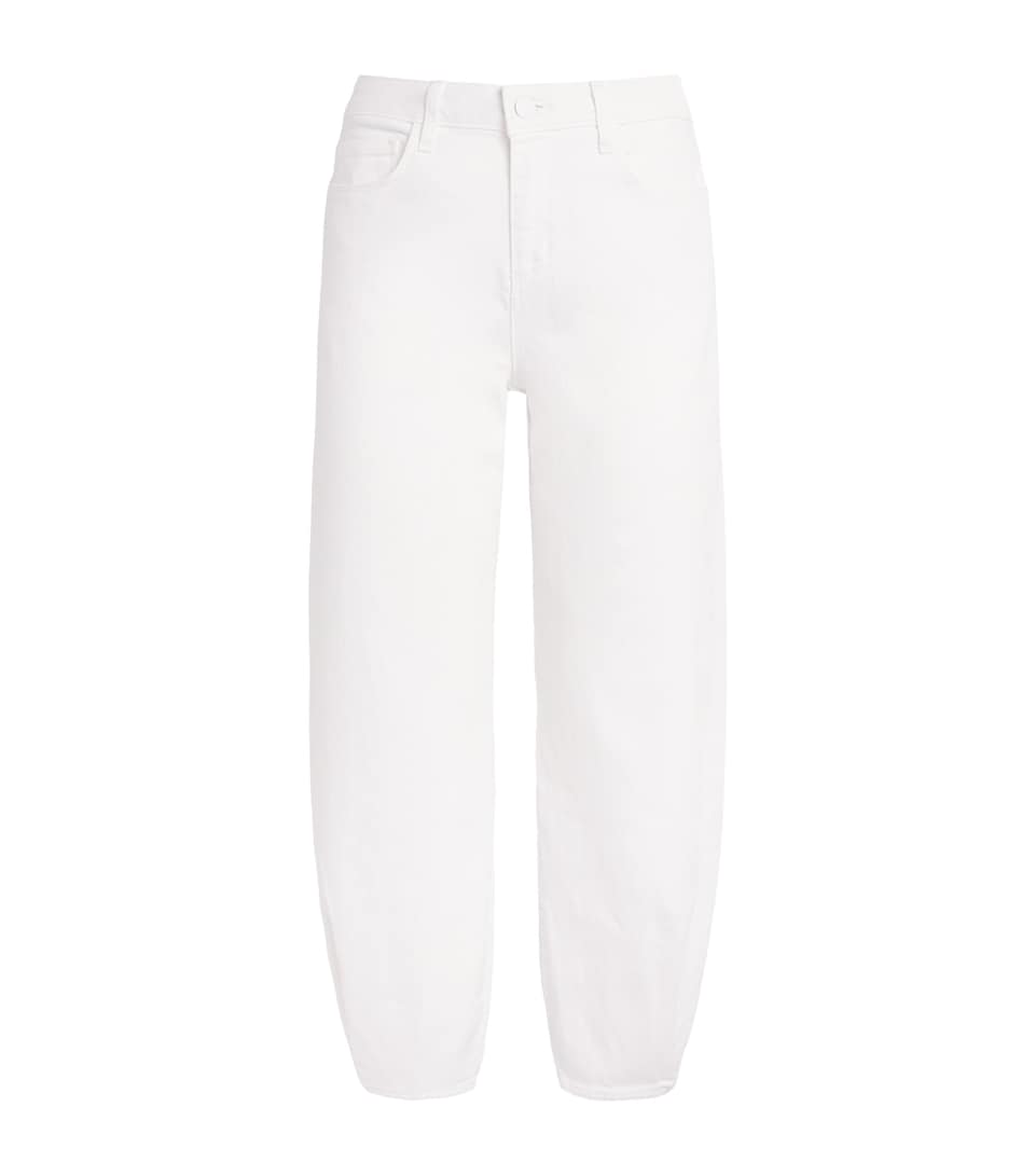L'Agence Womens Krista Tapered Jeans Blan Blanc