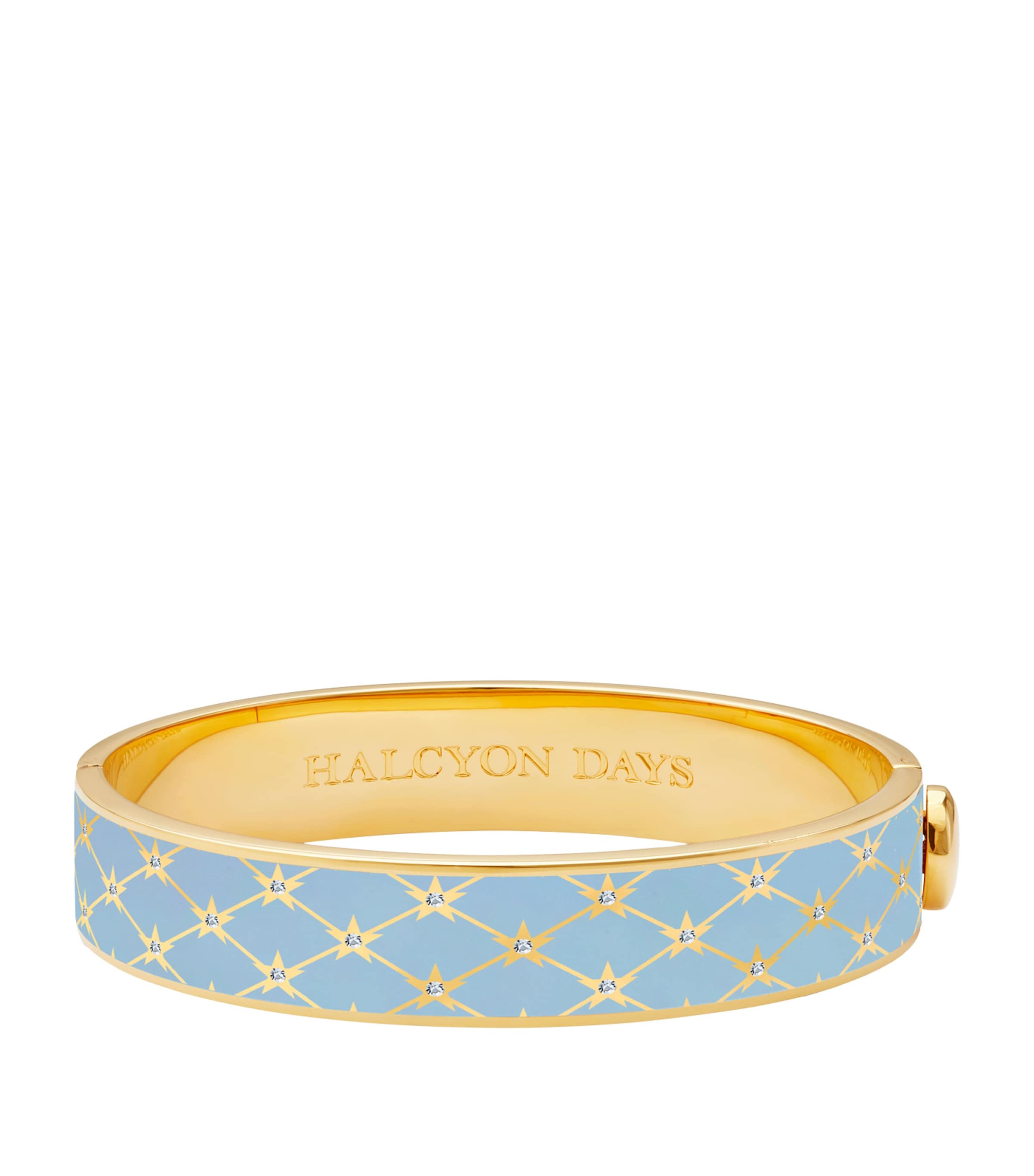 Halcyon Days Gold-Plated Enamel Star Bangle Blue/gold