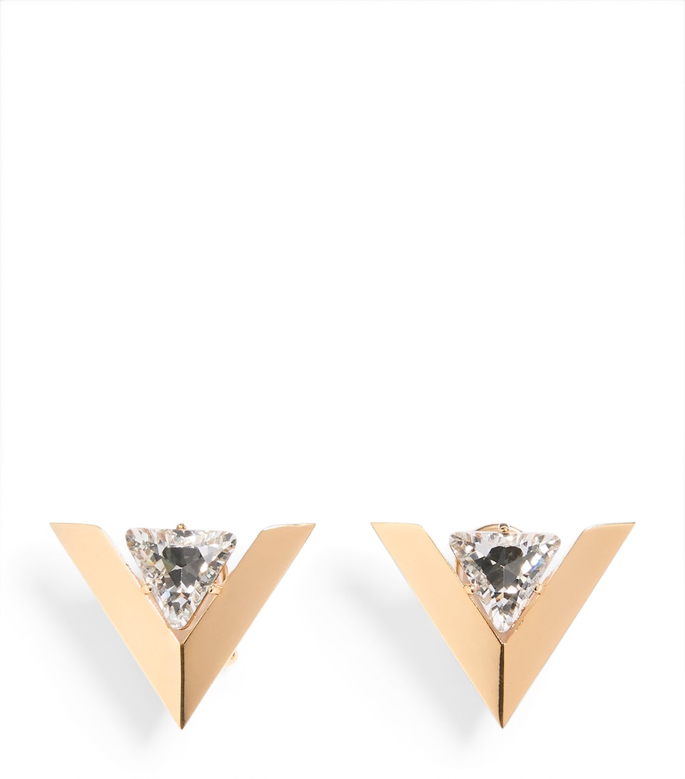 Large Je Les V Logo Earrings