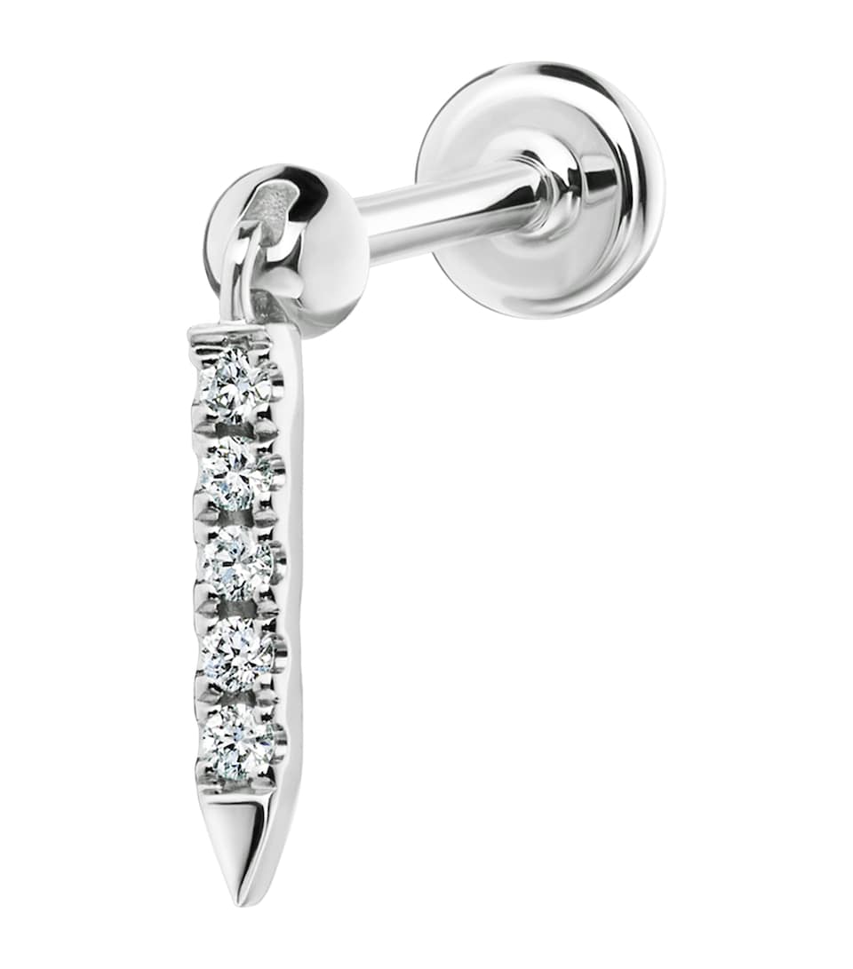 Diamond Eternity Bar Single Threaded Stud (7mm)