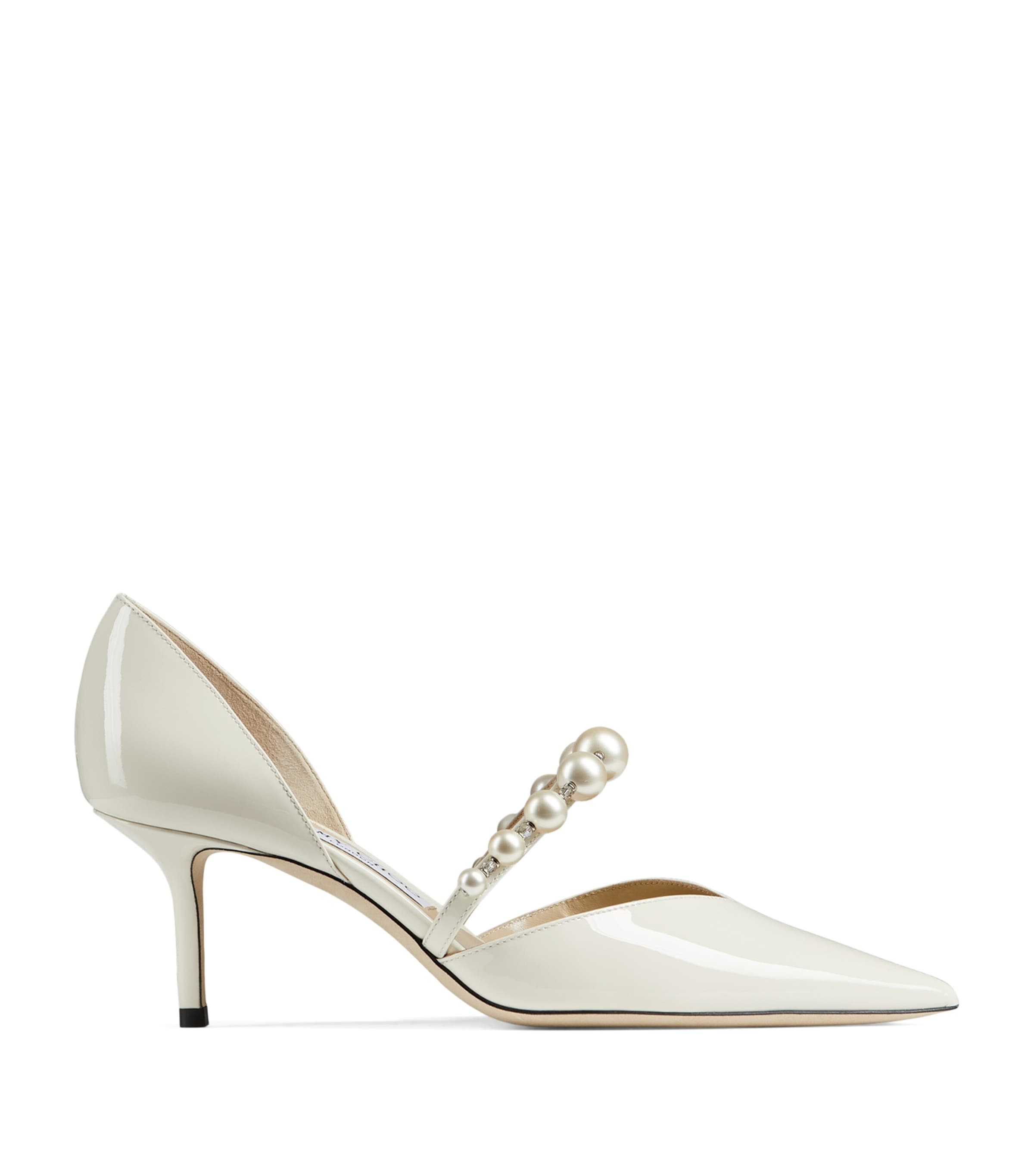 Jimmy Choo Aurelie 65 Patent Leather Pumps Latte/white