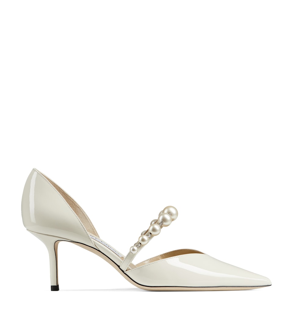 Jimmy Choo Aurelie 65 Patent Leather Pumps Latte/white