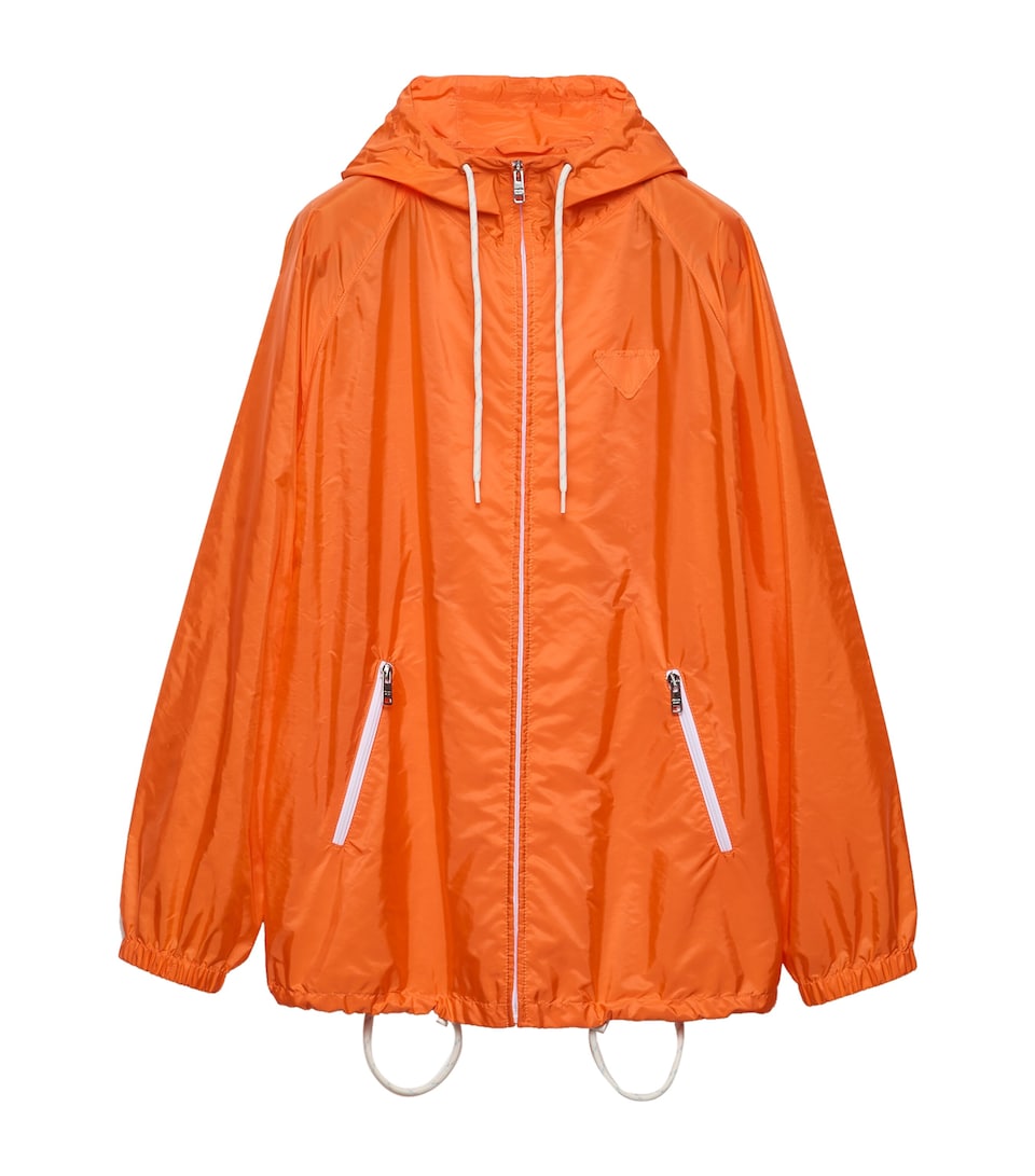 Prada Womens Re-Nylon Hooded Jacket