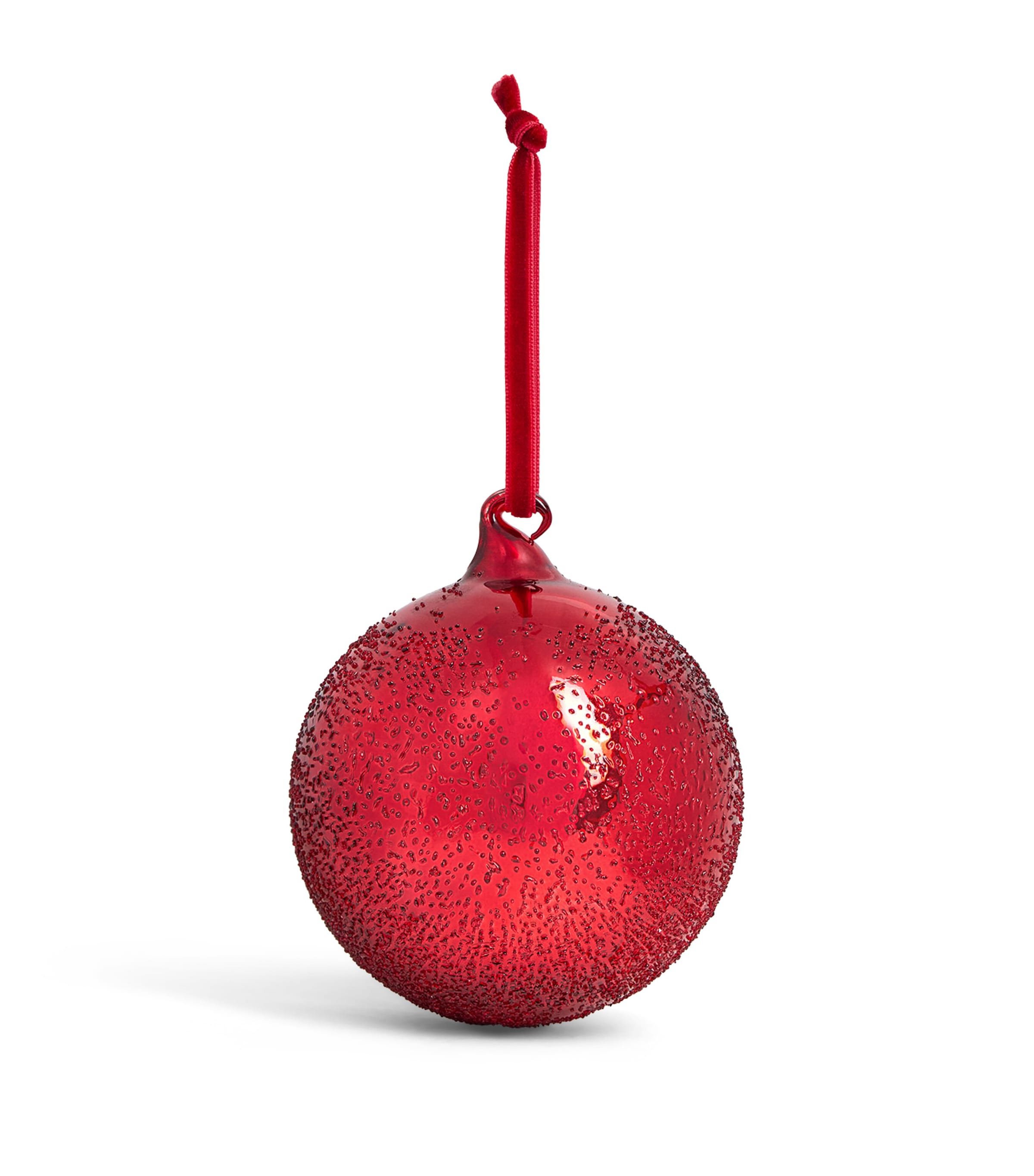 Shishi Frosted Glass Bauble Red