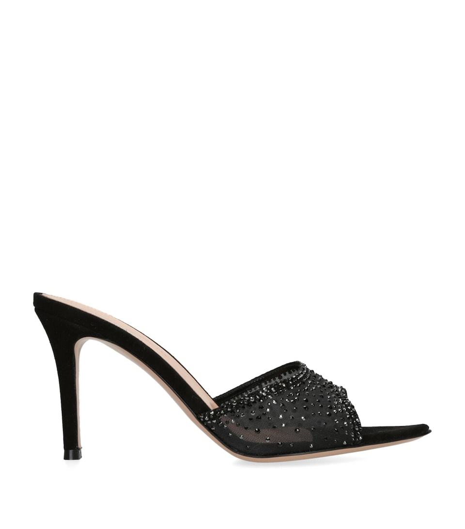 Suede Embellished Rania Mules 85