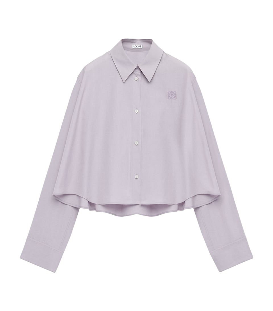Cotton-Blend Trapeze Shirt