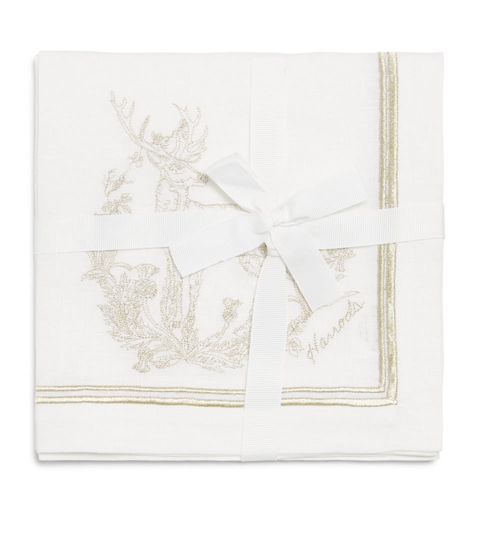 Harrods Linen Toile Napkins (Set of 2)