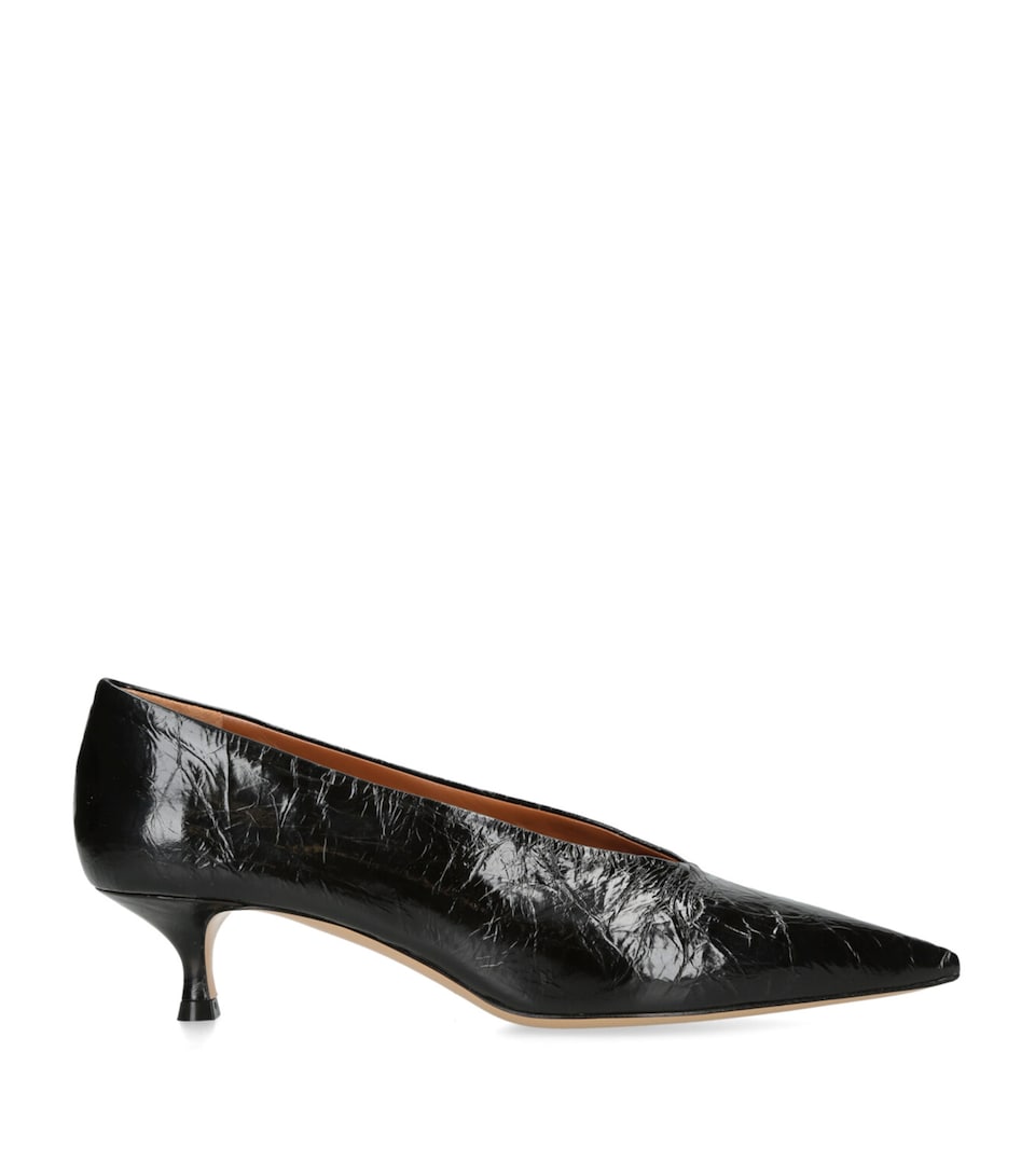 Leather Babouche Kitten Heel 35