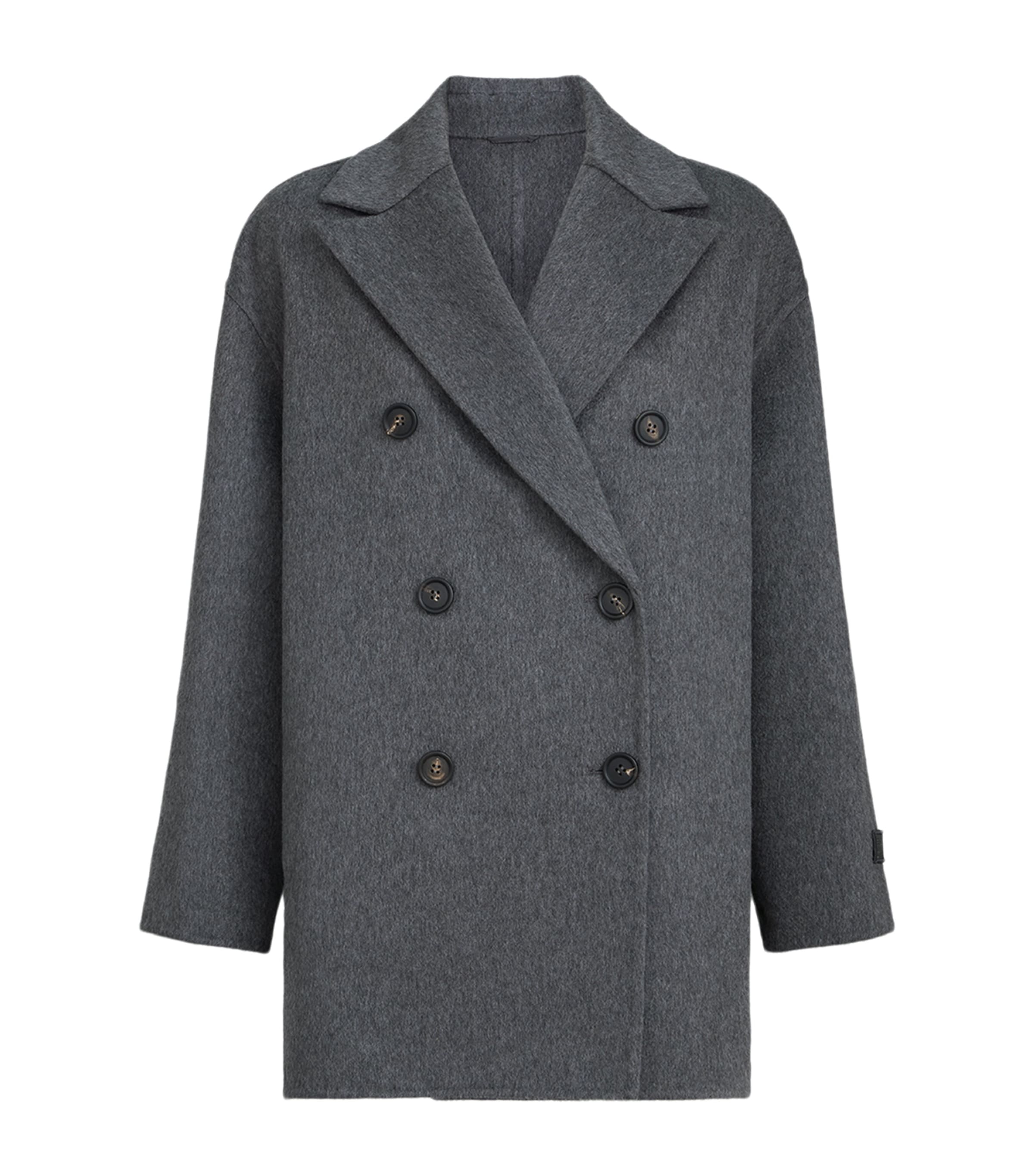 Brunello Cucinelli Womens Cashmere Double Beaver Cloth Pea Coat
