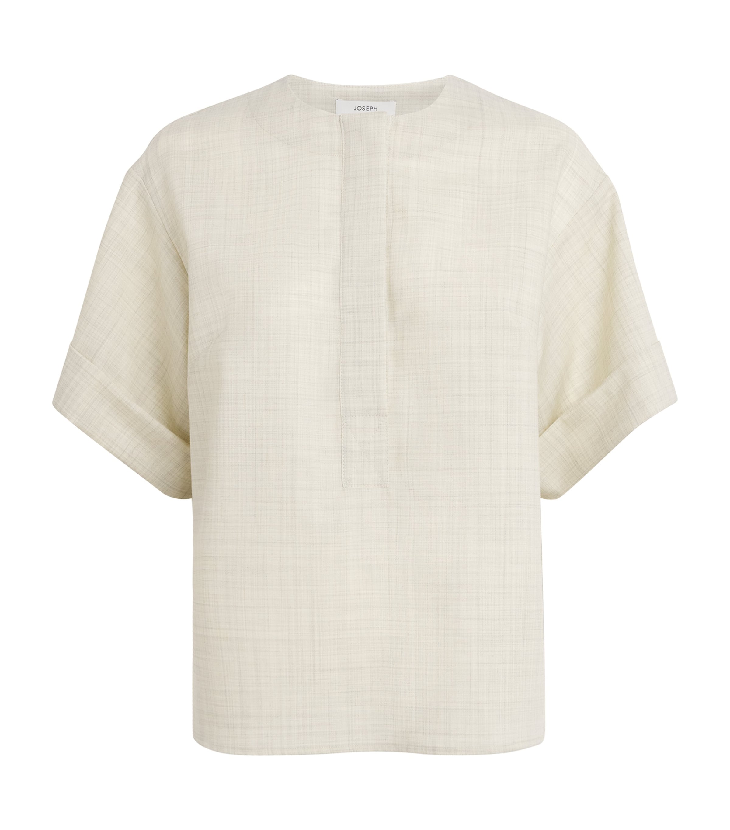 Joseph Womens Virgin Wool Yani Blouse Marble Melange