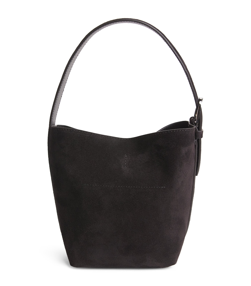 Toteme Small Suede Belted Tote Bag Brown