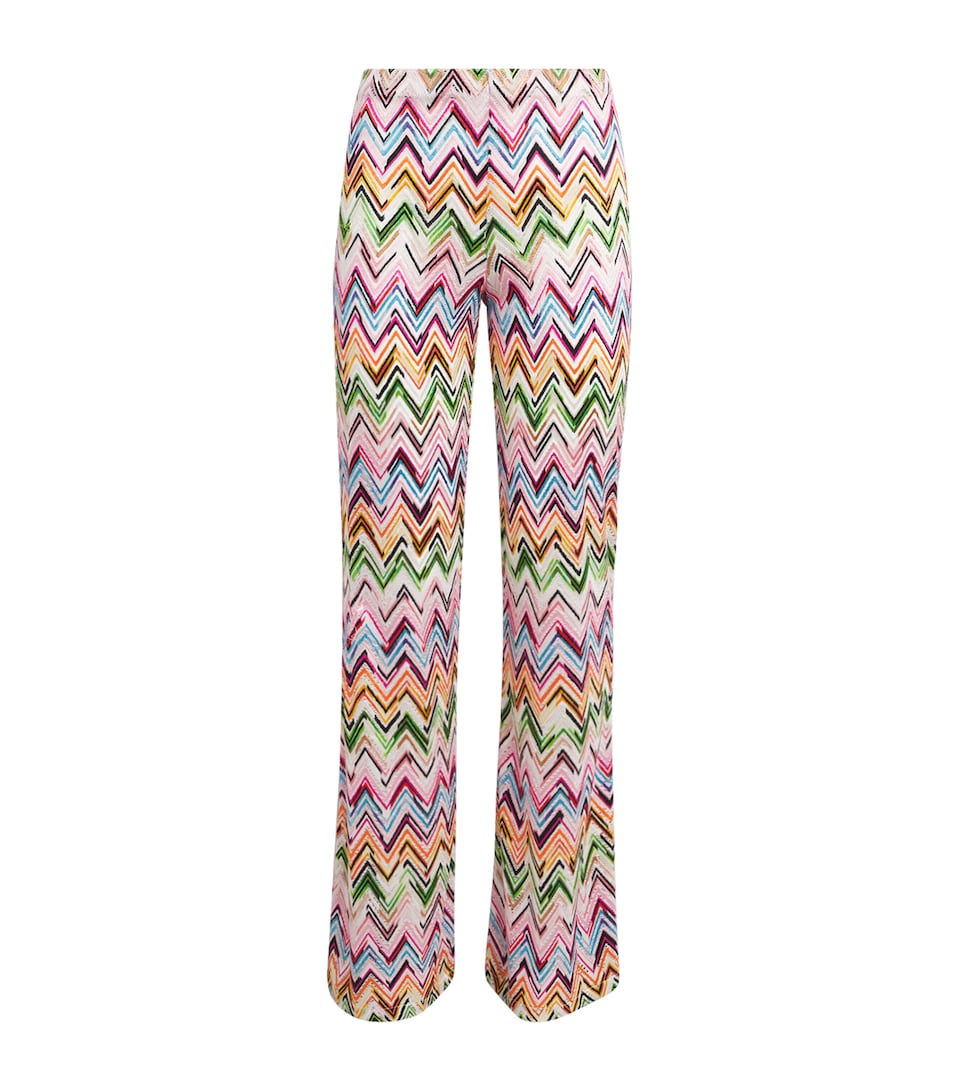 Zigzag Wide-Leg Trousers